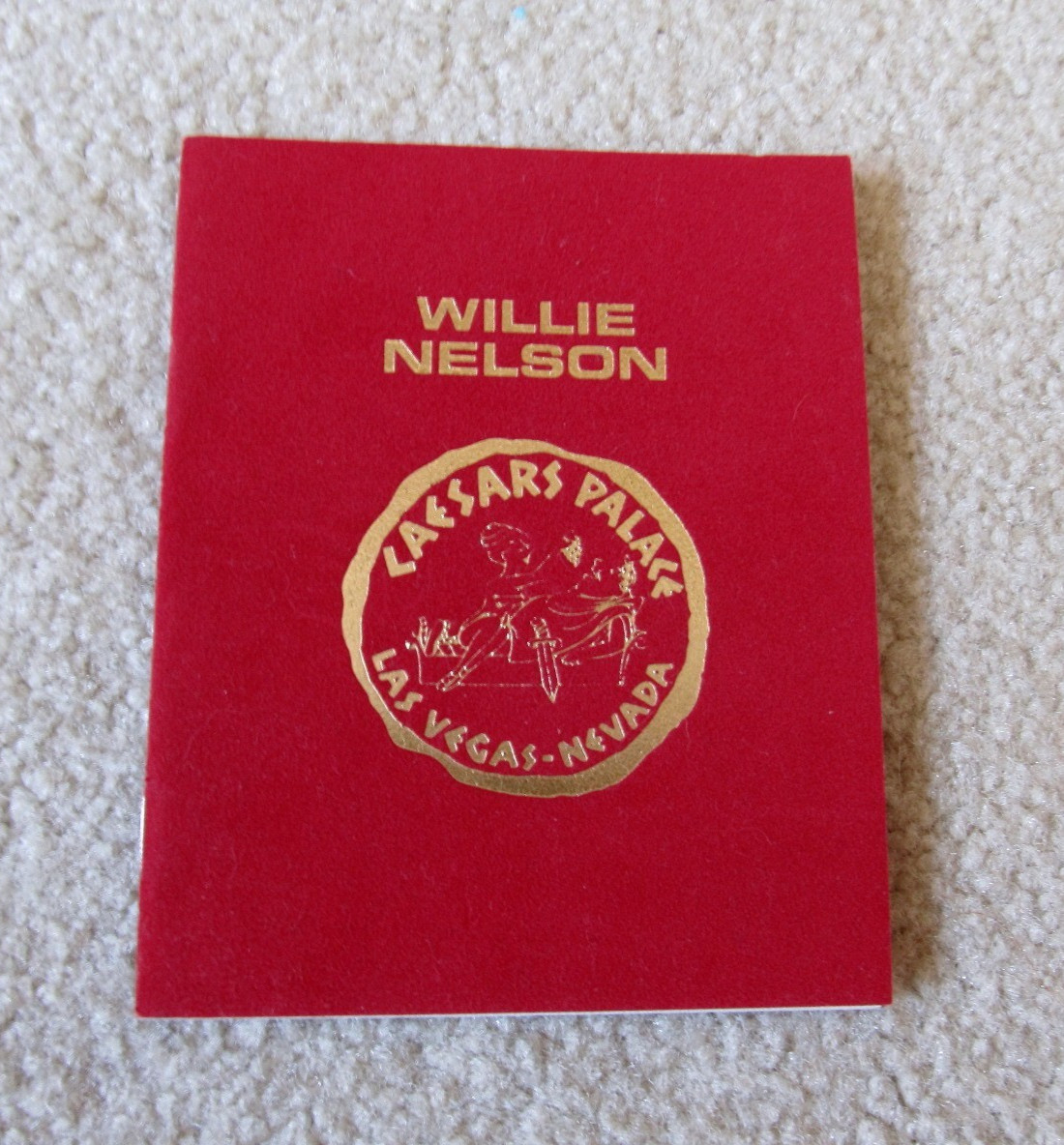 1984 Willie Nelson Caesars Palace Circus Maximus Red Felt Program Las Vegas