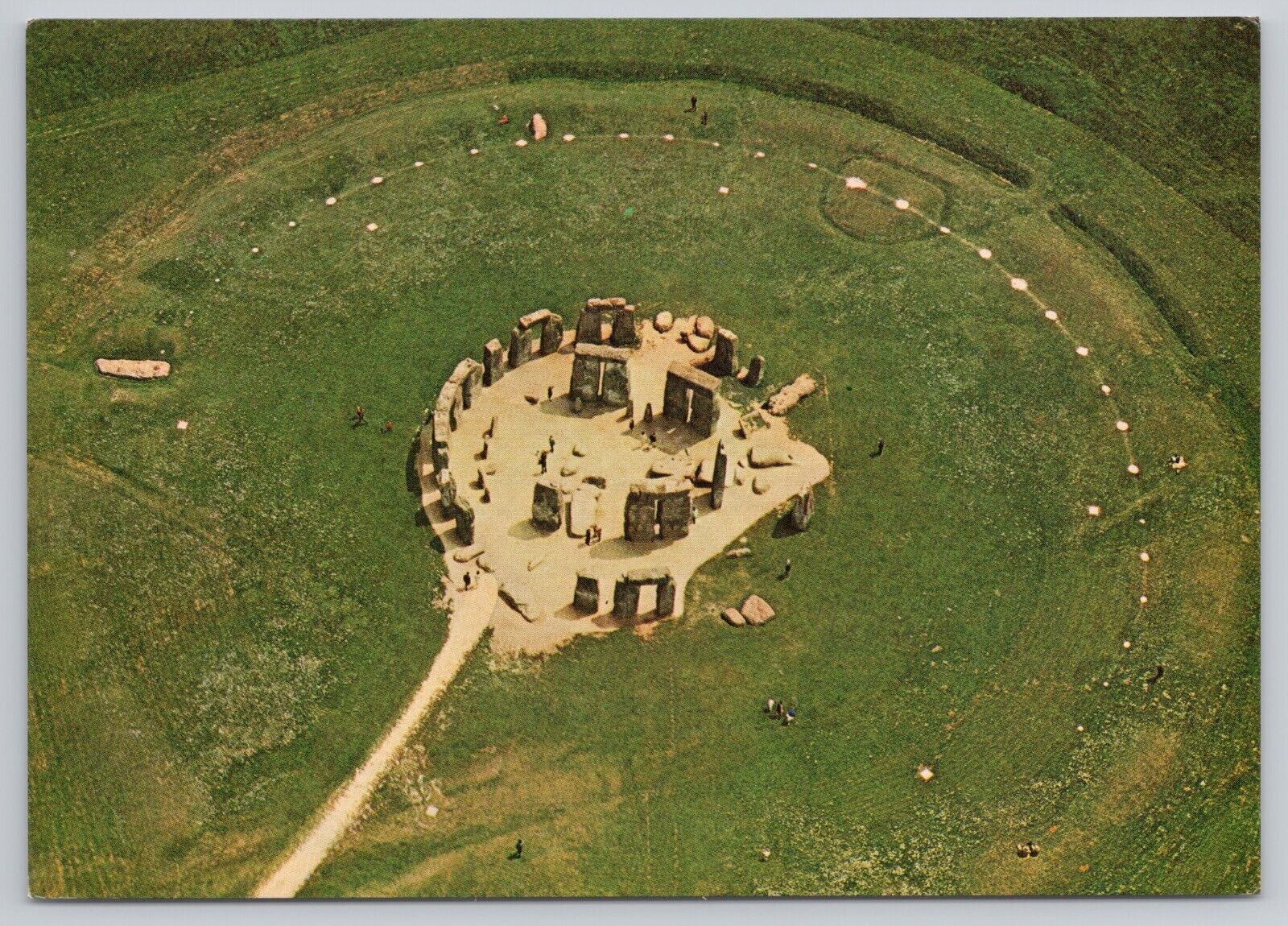 Salisbury England UK, Stonehenge, Wiltshire, Aerial View, Vintage Postcard