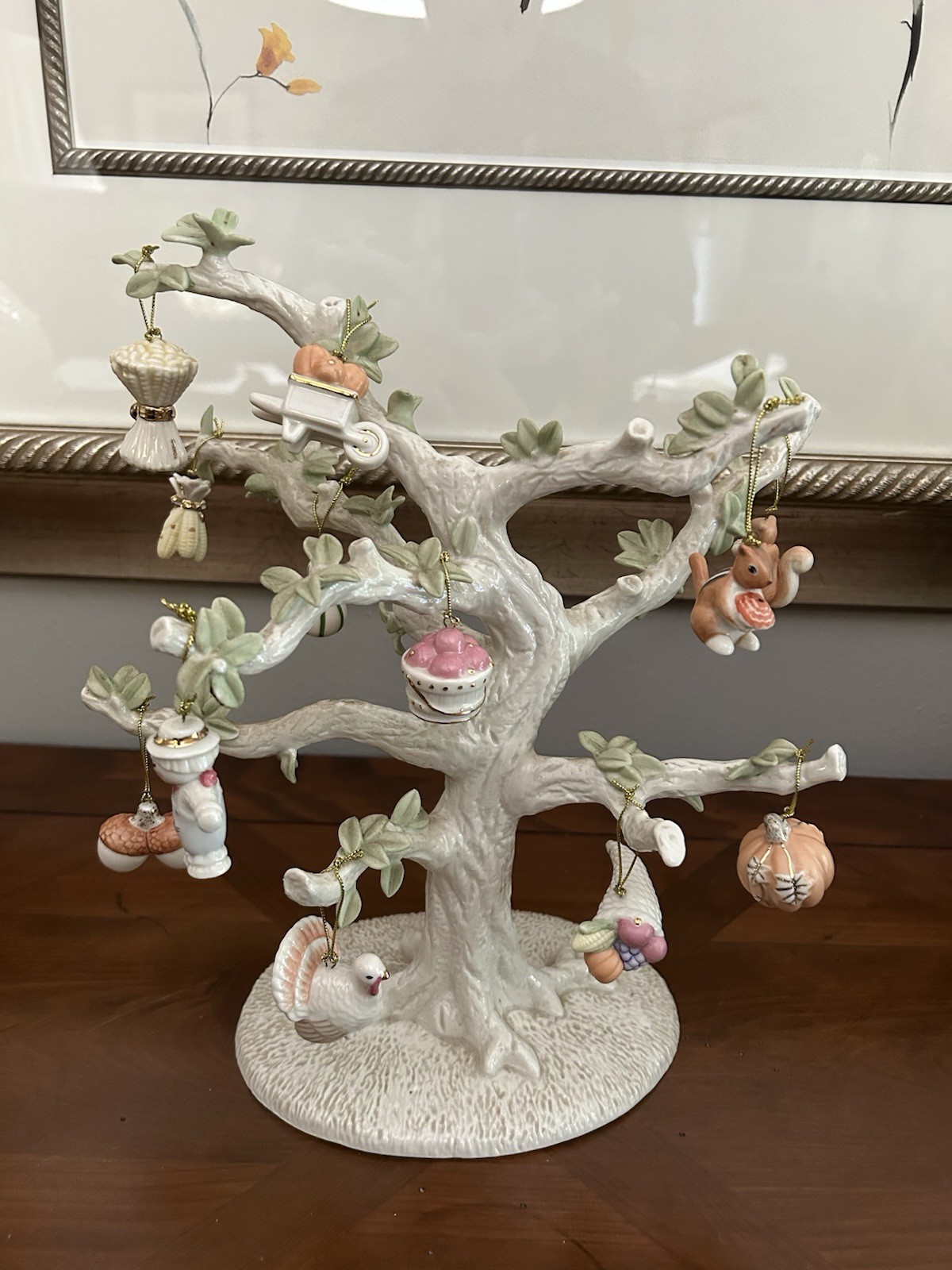 Lenox Autumn Delights Fall Harvest Thanksgiving Tree 12 Ornaments