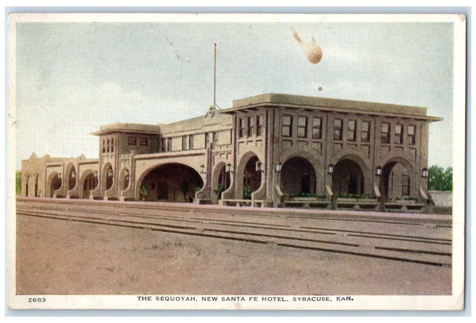 1923 The Sequoyah New Santa Fe Hotel Syracuse Kansas KS RPO Vintage Postcard 1923 The Sequoyah New Santa Fe Hotel Syracuse Kansas KS RPO Vintage Postcard