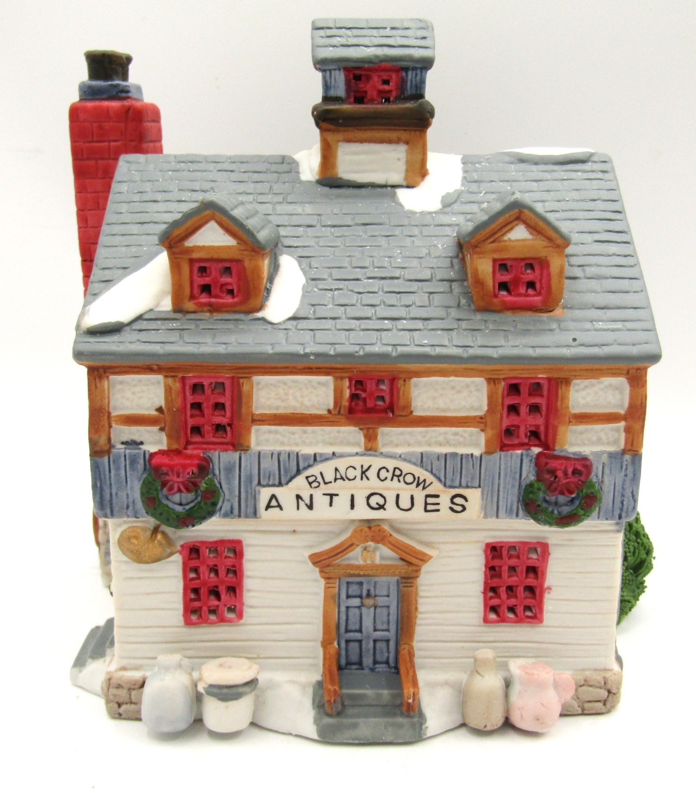 1993 Lemax Dickensvale Collectibles, LIghted Porcelain Black Crow Antiques.