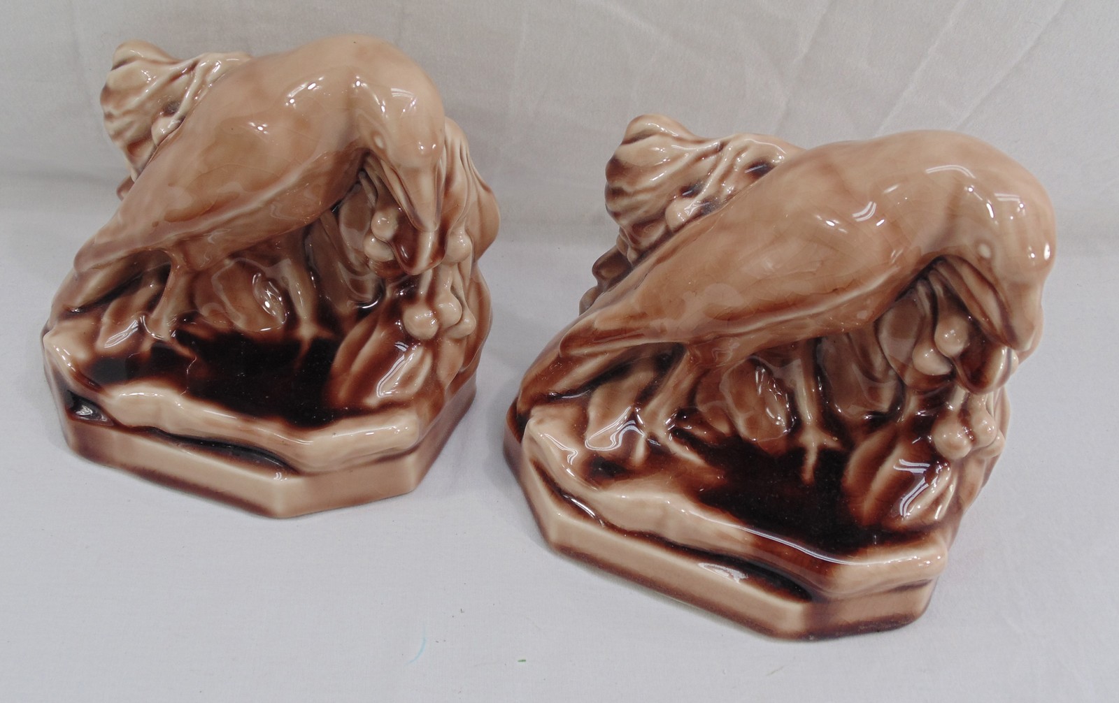 VTG 1940's Rookwood William McDonald Bookends Raven Bird 2275 Art Pottery VTG 1940's Rookwood William McDonald Bookends Raven Bird 2275 Art Pottery