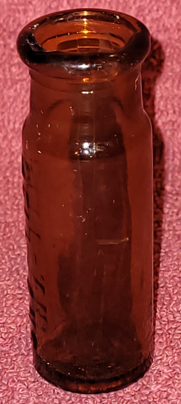 Vintage Bell Ans Amber Glass Medicine Bottle Brown Jar Collectible 