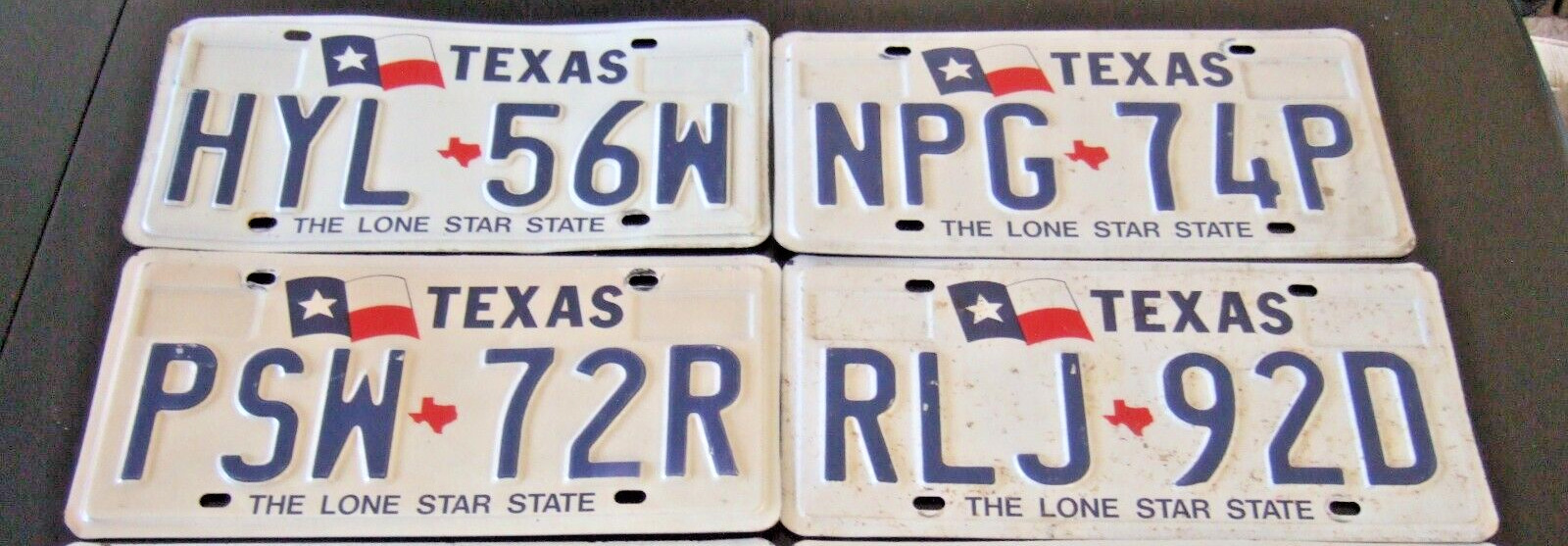YOUR CHOICE FROM  6  TEXAS  LICENSE PLATES  ISSUED  1992 - 1995  BARN FINDS