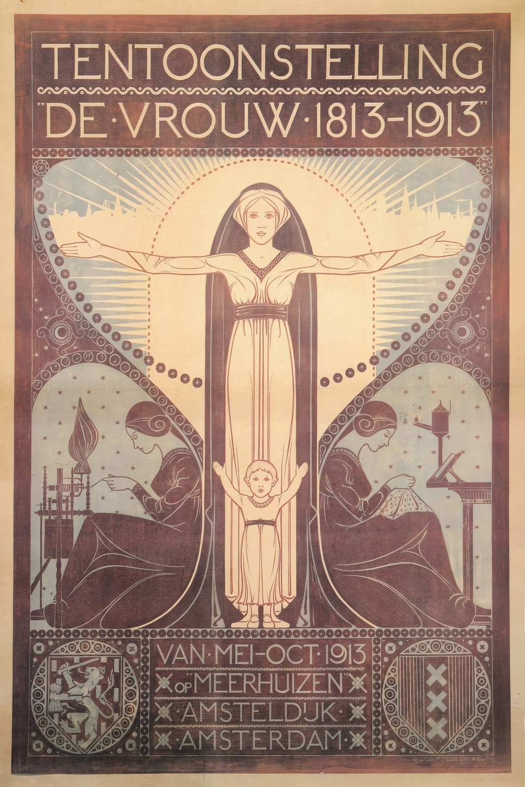 1913 Dutch Art Nouveau Exposition Poster 🗞️ Premium Matte Paper 200GSM 16x24”