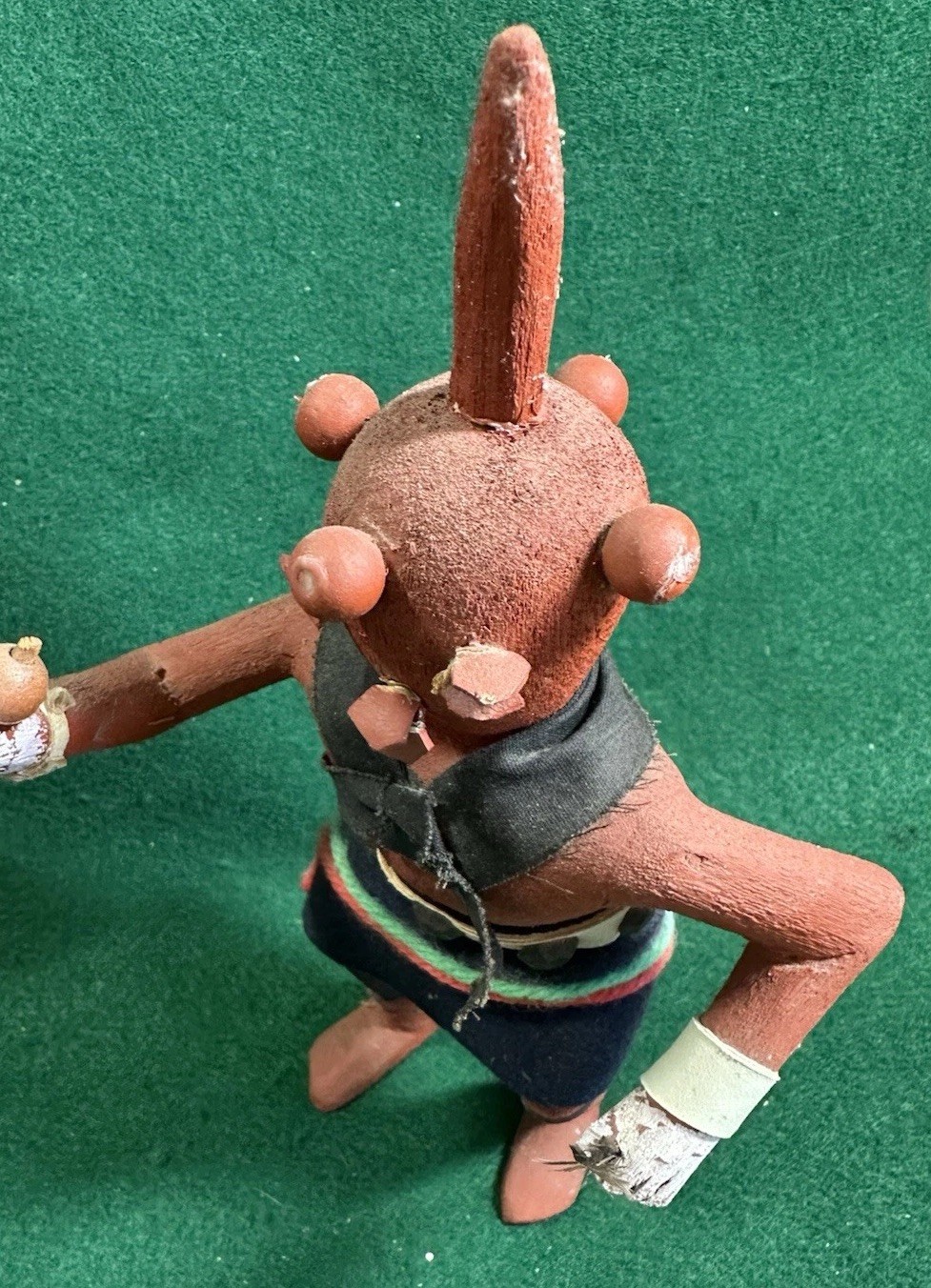 Vintage Handcarved Hopi Mudhead (Koyemsi) Ceremonial Kachina Doll -Free Standing