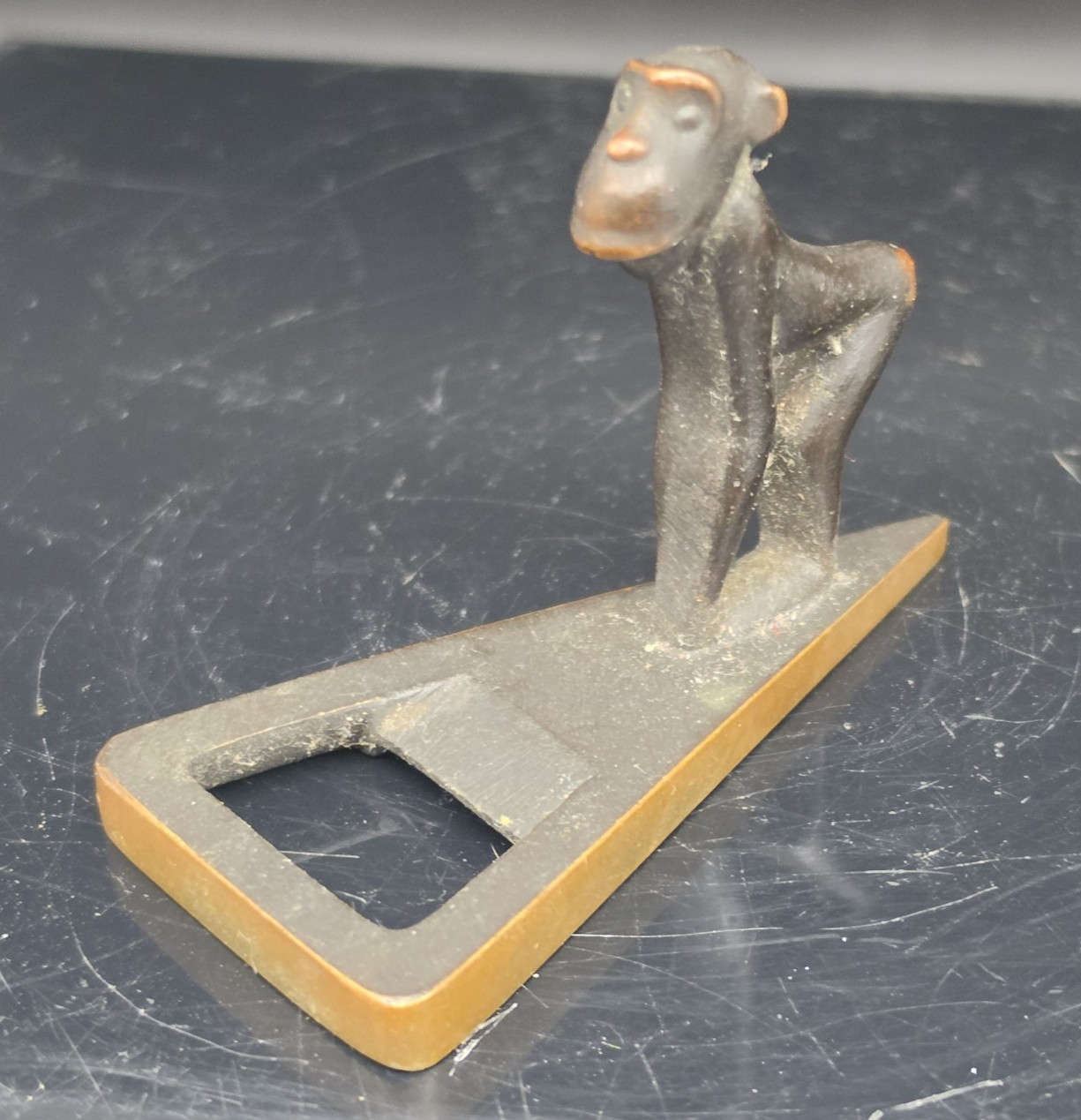 Richard Rohac c. 1950 Monkey Brass Vintage Bottle Opener 