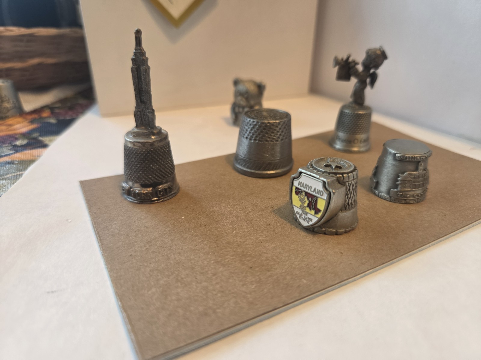 Various Pewter Metal Thimble Lot Of 11.