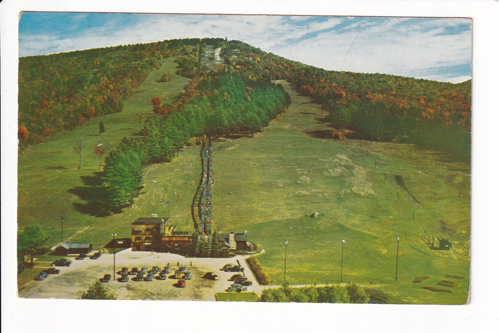 Postcard MT. Cranmore & Skimobile Tramway North Conway New Hampshire NH UNP