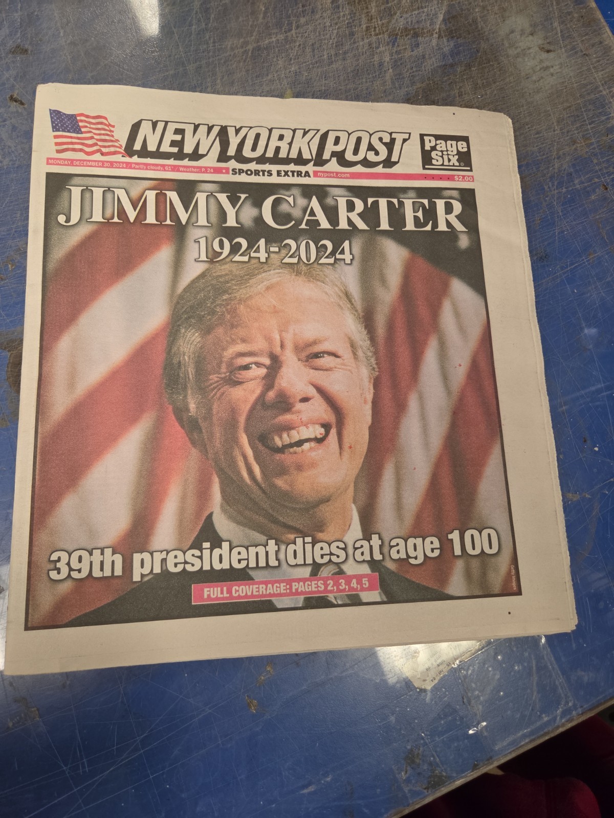 JIMMY CARTER DIED NEW YORK POST DEC 30 2024 