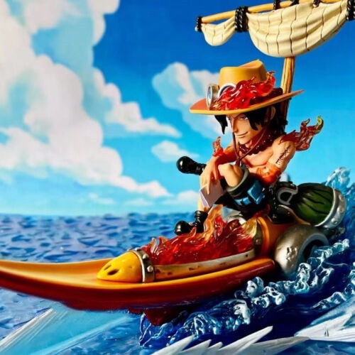 YZ Studios One Piece Portgas D. Ace Resin Model Striker Statue In Stock H14cm