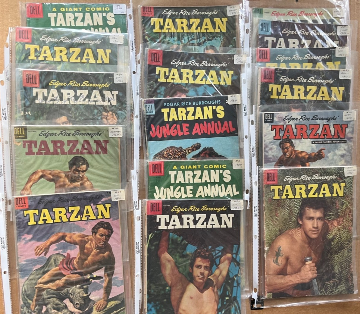 LOT 16 DELL TARZAN COMIC EDGAR RICE BURROUGHS 1954 1956