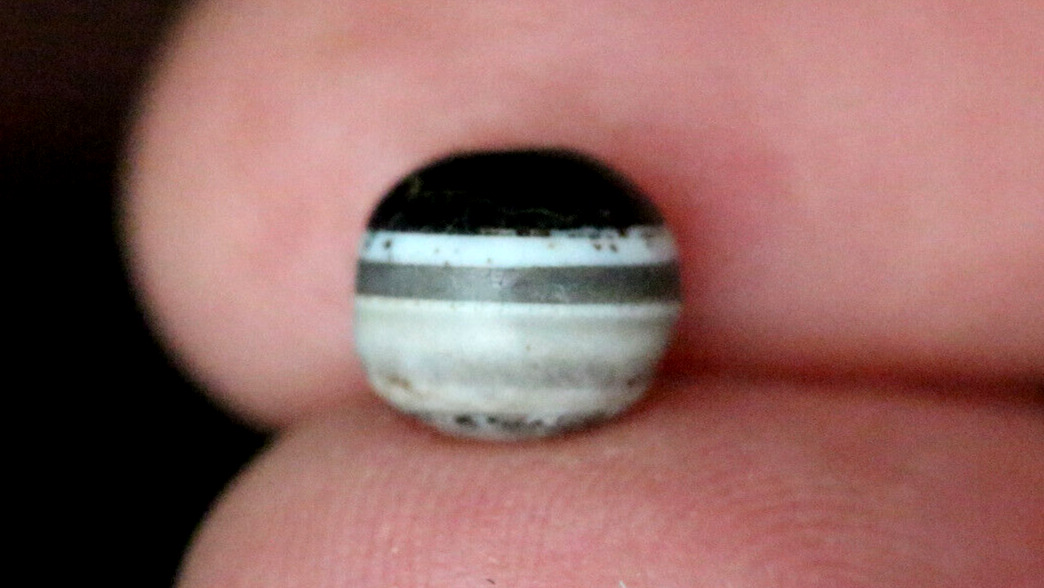 Rare Ancient Gandhara Empire Excavated Banded Agate Bead for Necklace 20mm #C502