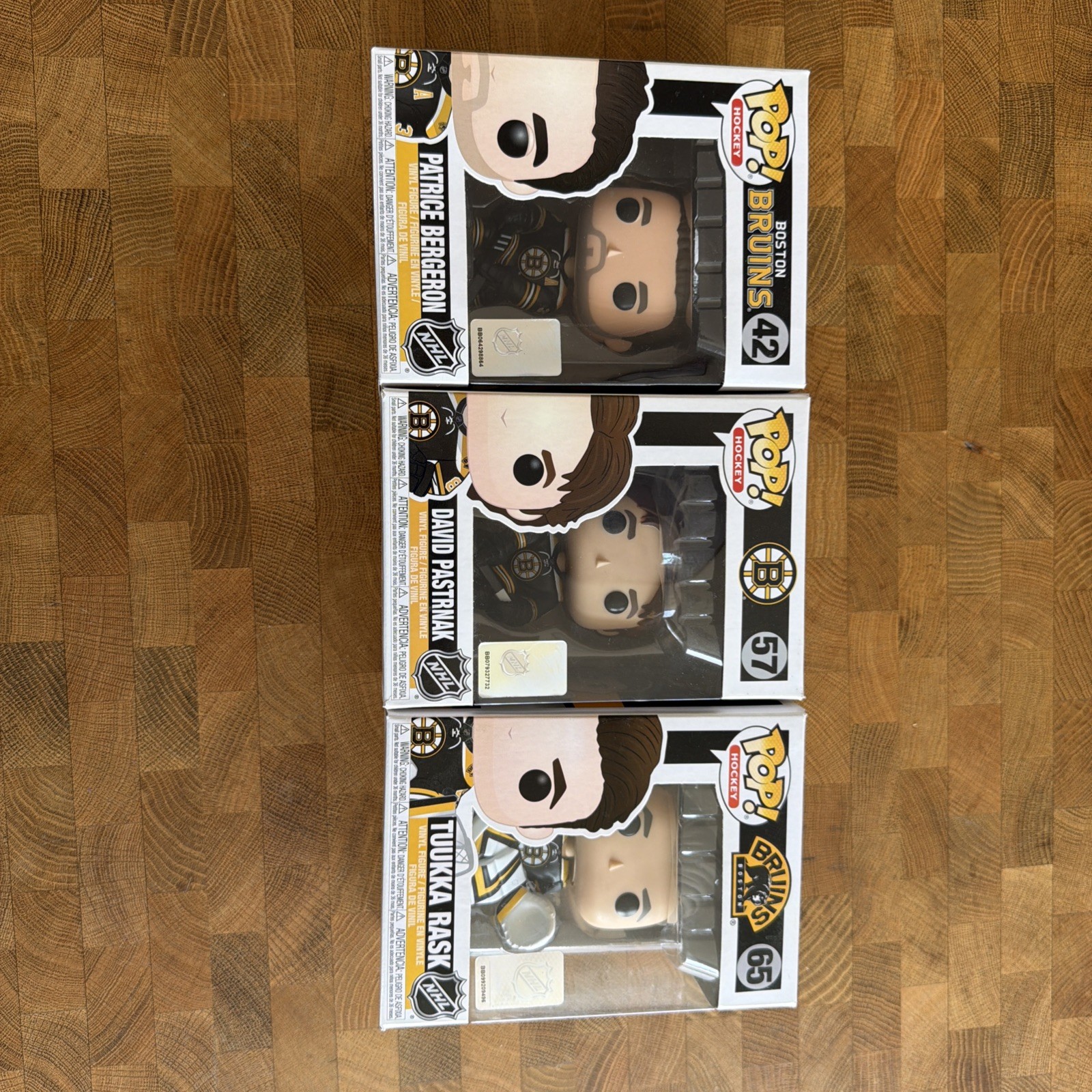 Boston Bruins Funko Pops David Pastrnak Patrice Bergeron Tuuka Rask. Lot of 3 Boston Bruins Funko Pops David Pastrnak Patrice Bergeron Tuuka Rask. Lot of 3