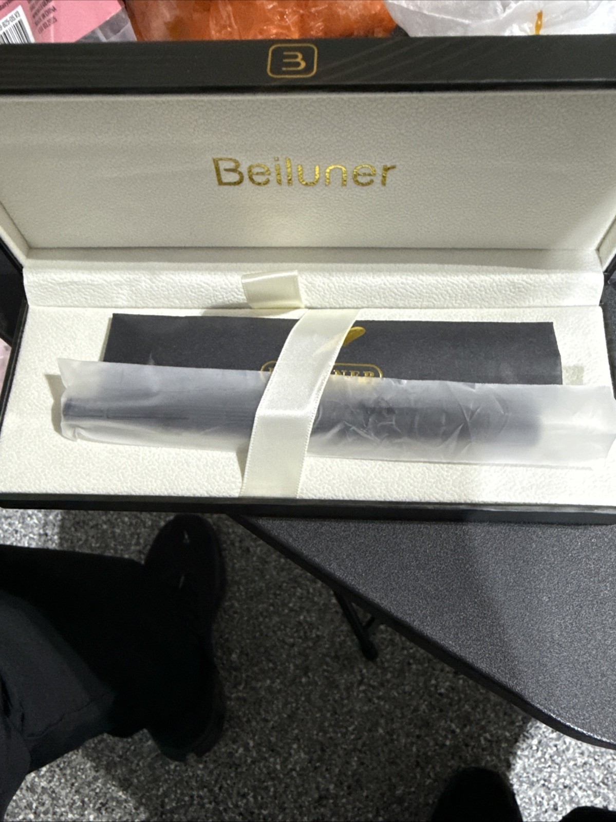 BEILUNER Lighthouse series fountain pen, matte black pen body, exquisite vert