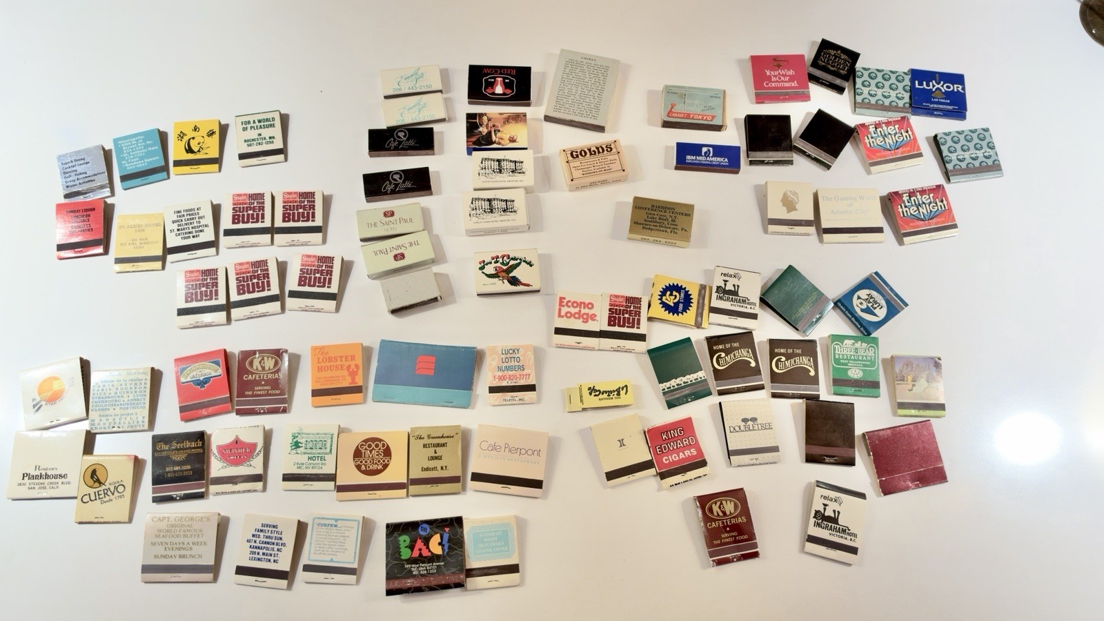 Vintage Matchbook Lot of 79- Restaurant, Casino, Hotel , most unstruck MN NV Vintage Matchbook Lot of 79- Restaurant, Casino, Hotel , most unstruck MN NV