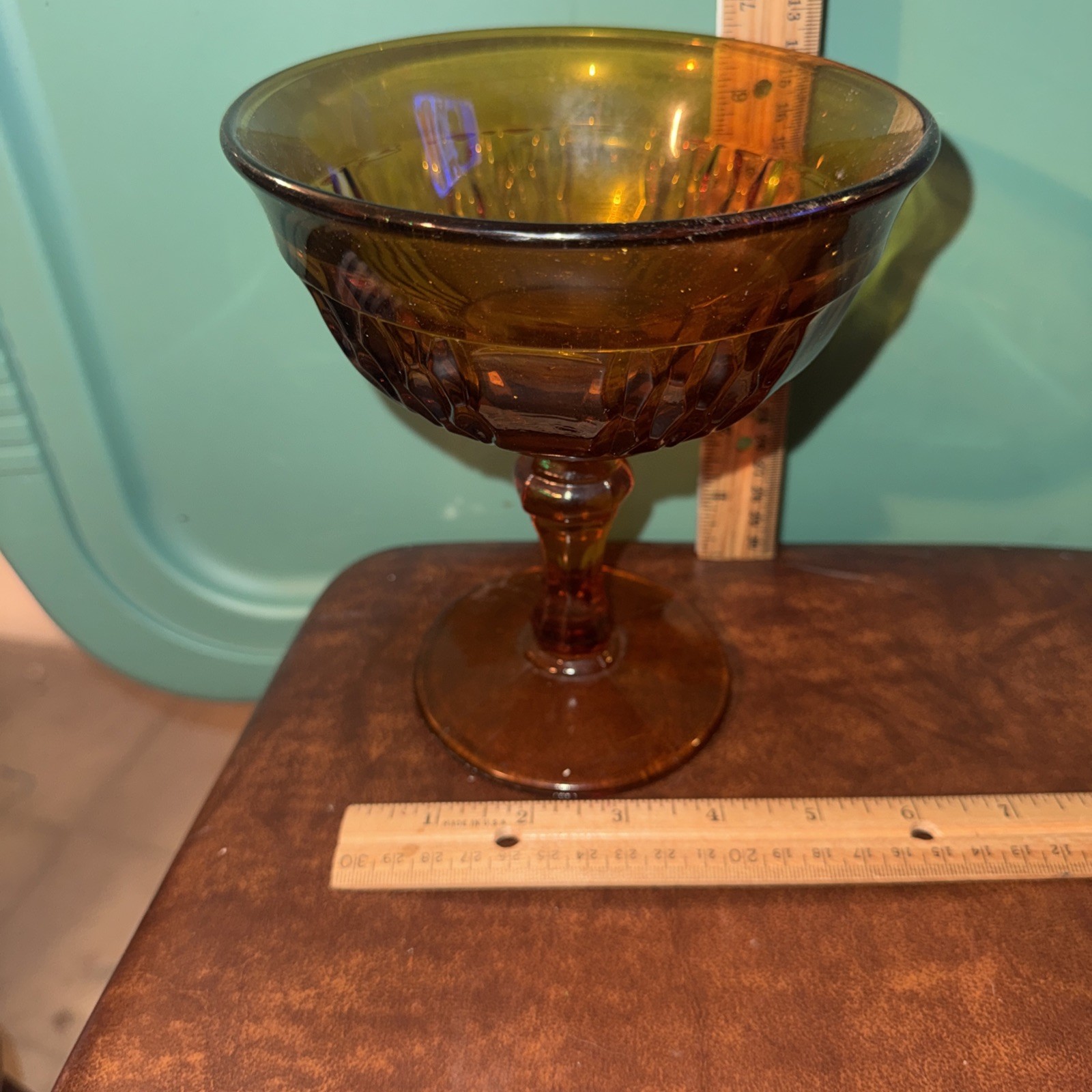 Indiana Glass Honeycomb Pedestal Compote Candy Dish