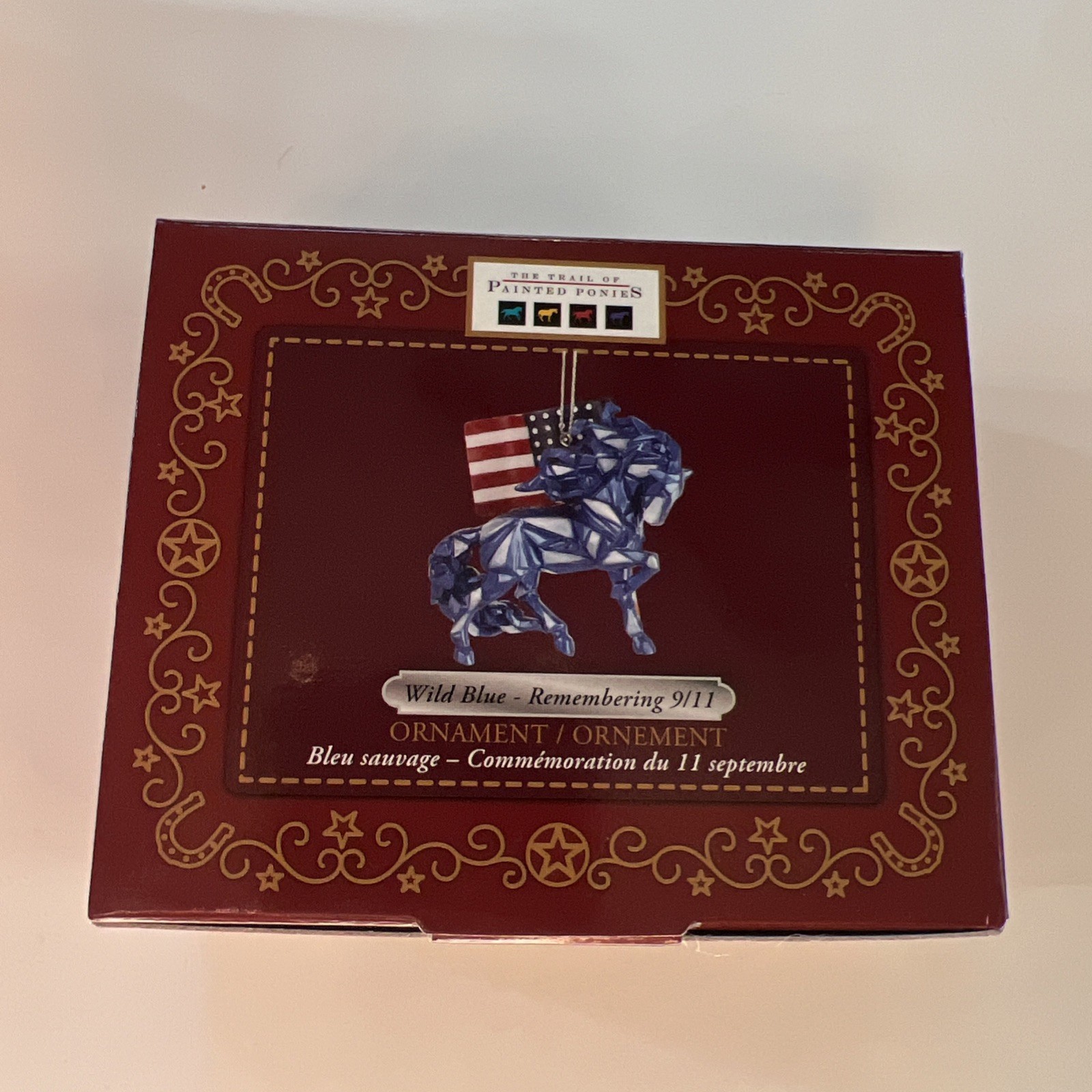 Trail Of Painted Ponies Wild Blue Remembering 9/11 Ornament 2.6 Trail Of Painted Ponies Wild Blue Remembering 9/11 Ornament 2.6