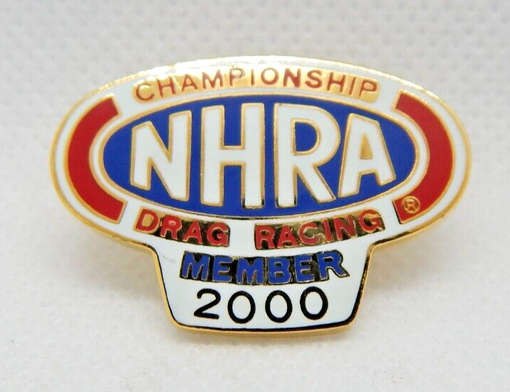 NHRA Member 2000 Drag Racing Race Hat Metal Enamel Pin National Hot Rod Assoc