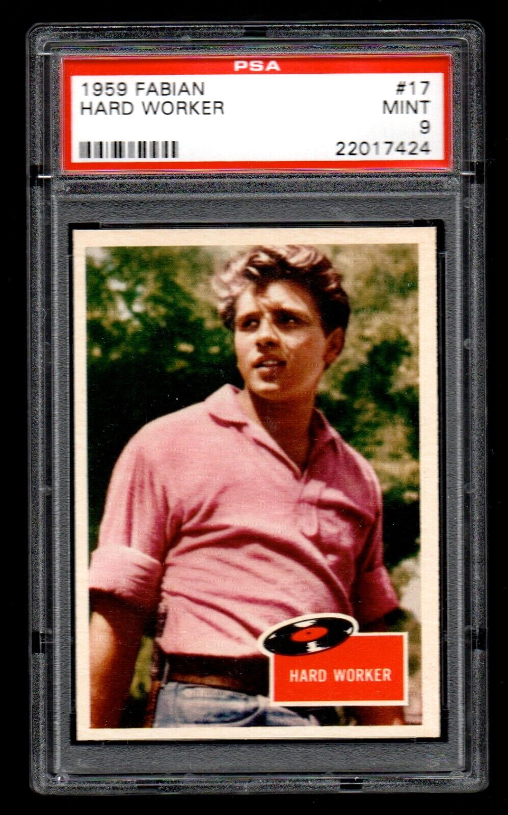 1959 Topps Fabian #17 Hard Worker PSA 9 