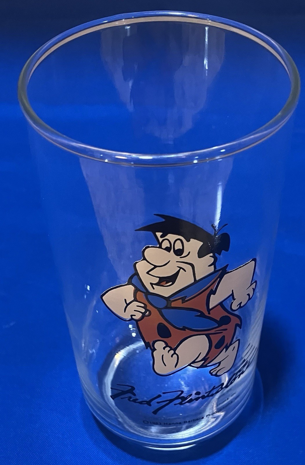 ULTRA RARE HANNA BARBERA 1983 Signature Series Glass FRED FLINTSTONES NOT PEPSI