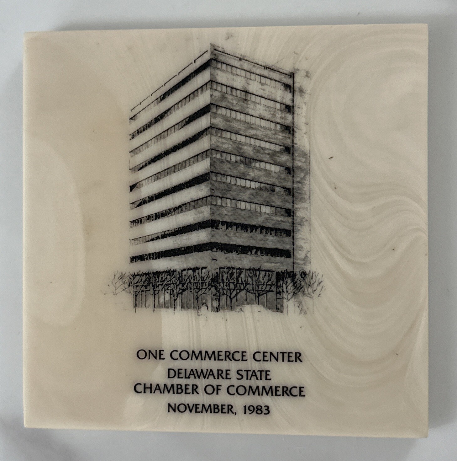 One Commerce Center Delaware State Chamber Of Commerce November 1983 Paperweight