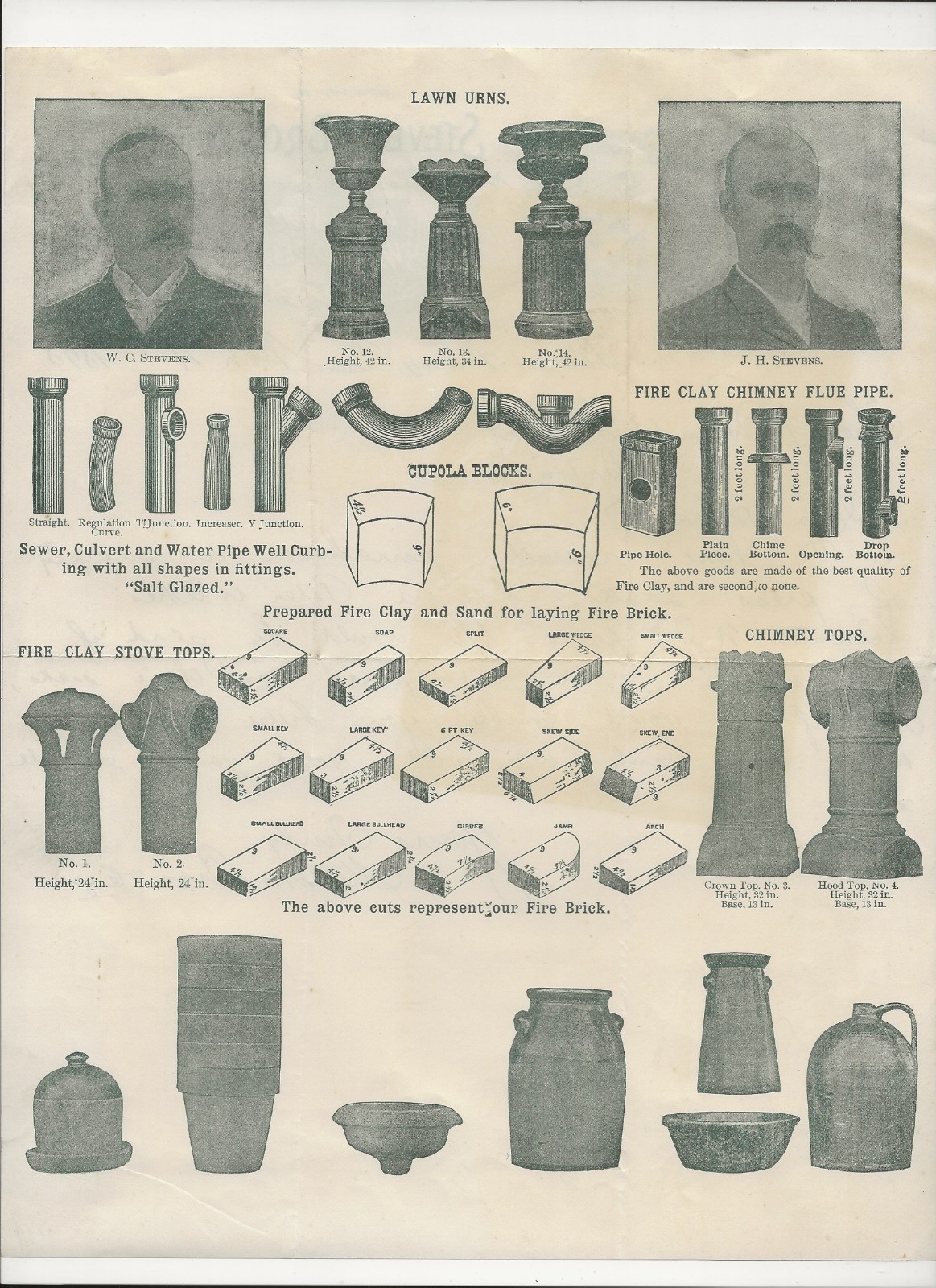 Original 1898 Graphic Two - Sided Adv. Billhead - STEVENS BROS. & CO., Pottery Original 1898 Graphic Two - Sided Adv. Billhead - STEVENS BROS. & CO., Pottery