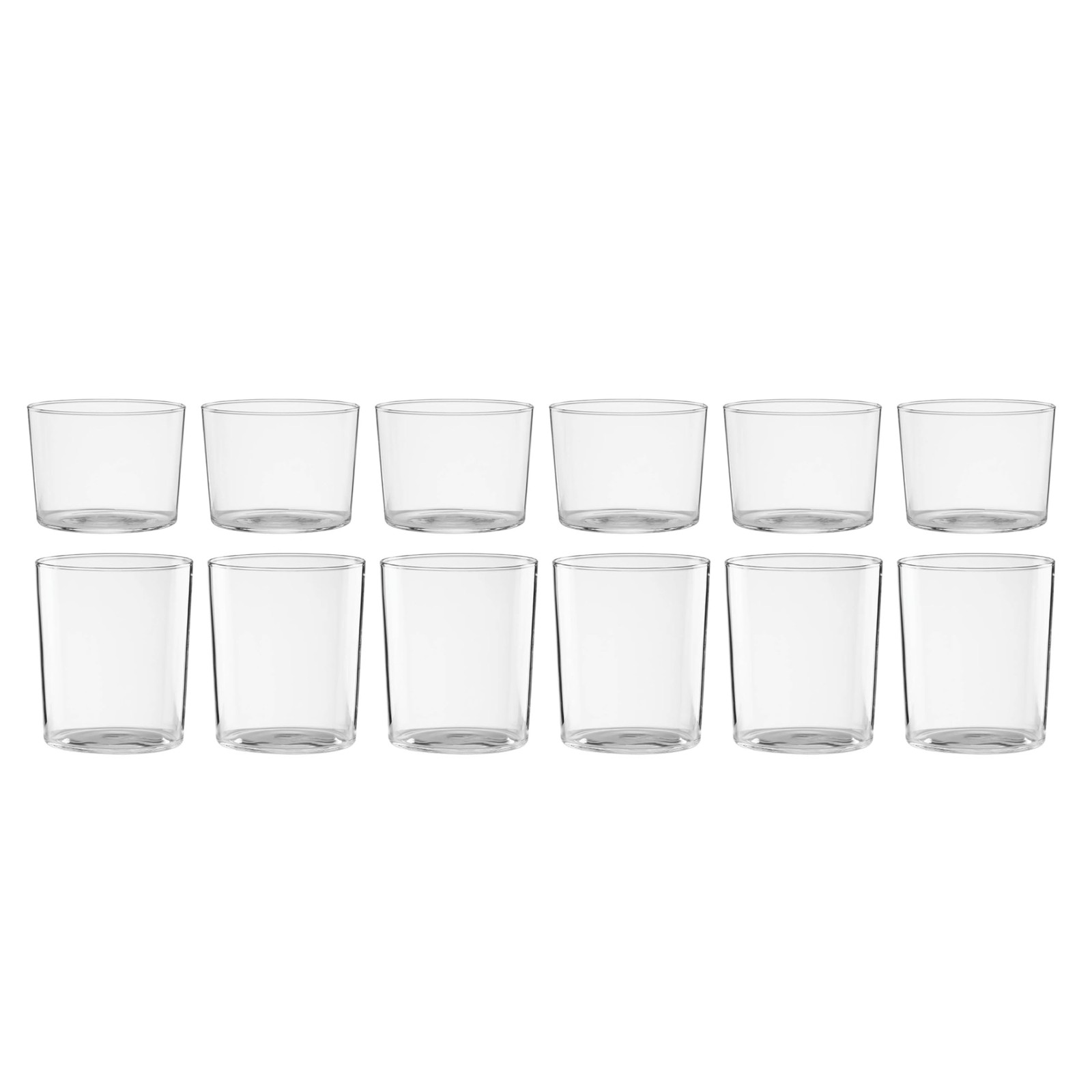 Oneida Clear Stackables Short & Tall Glasses, Set Of 12, 12 Count