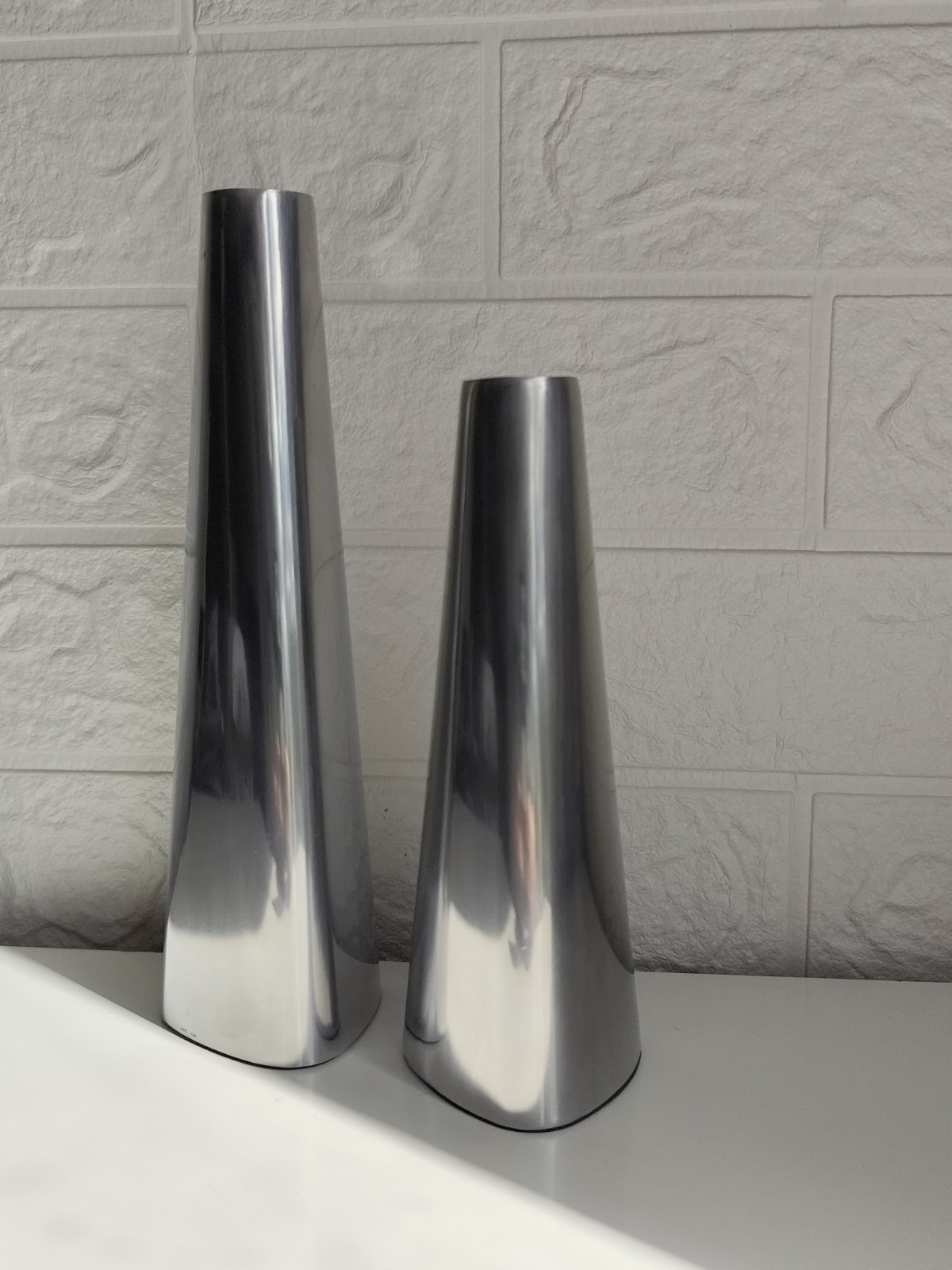 Vintage IKEA RËNOS Candlestick Holders Set 2 Ehlén Johansson Aluminum Modernist