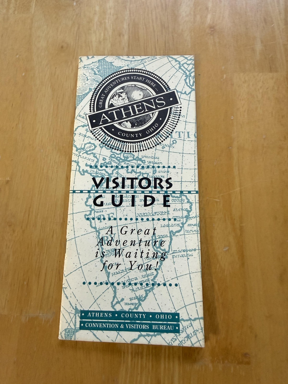 Vintage Athens County Ohio Visitors Guide Travel Brochure Map USA Ephemera