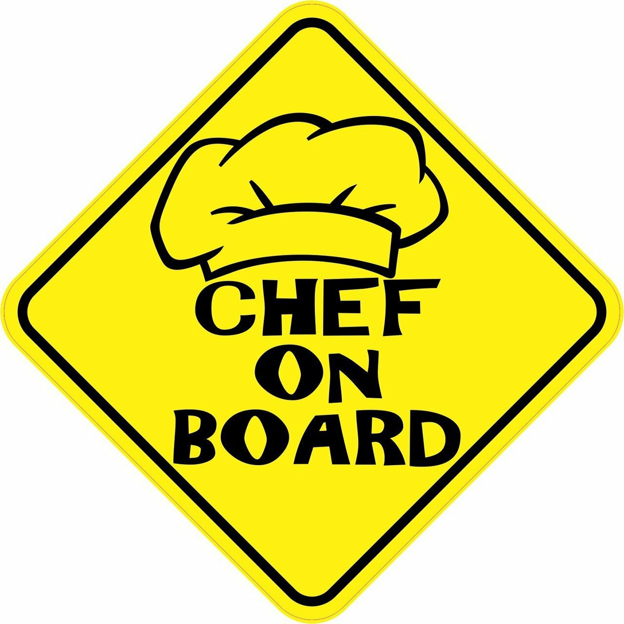 5in x 5in Chef On Board Magnet Car Truck Vehicle Magnetic Sign
