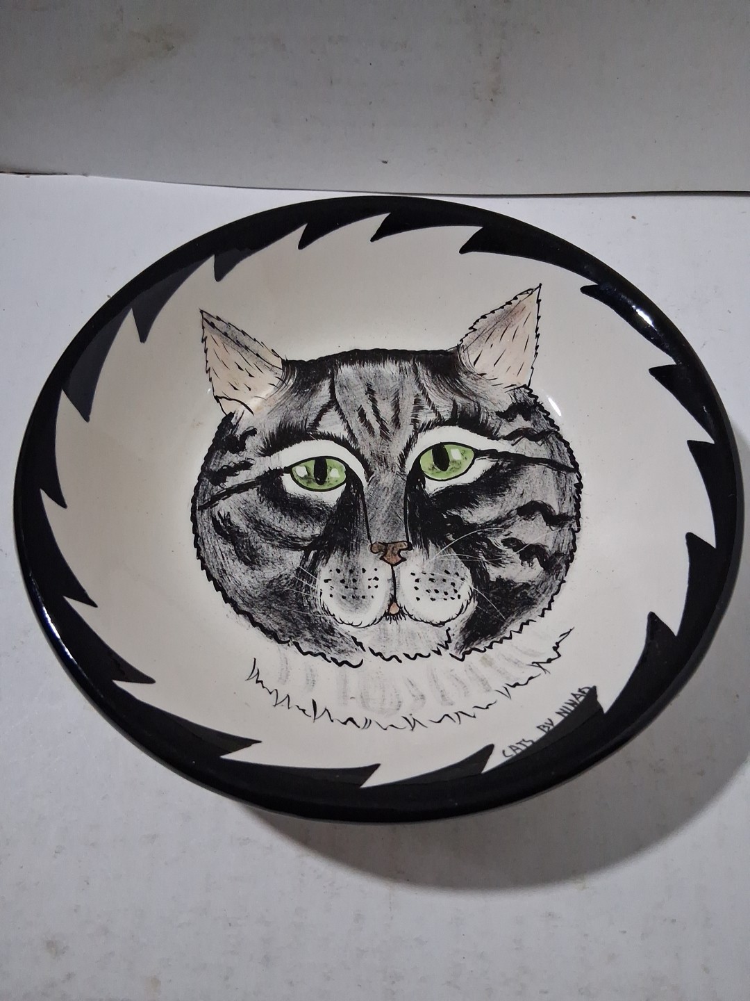 2001 Cats By Nina HandPainted Bowl Nina Lyman 8