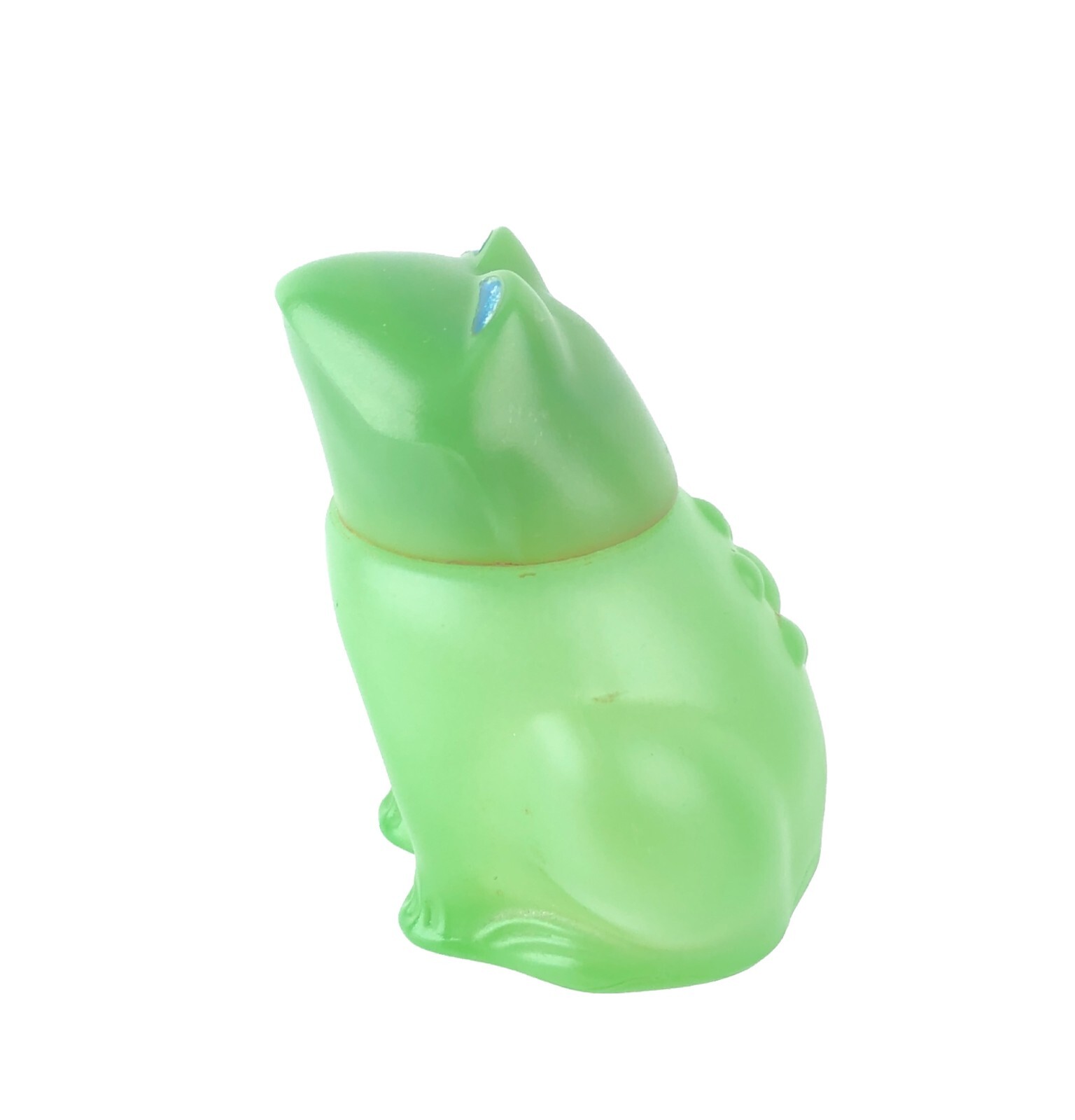 Avon Emerald Prince Green Glass Frog Perfume Bottle Empty