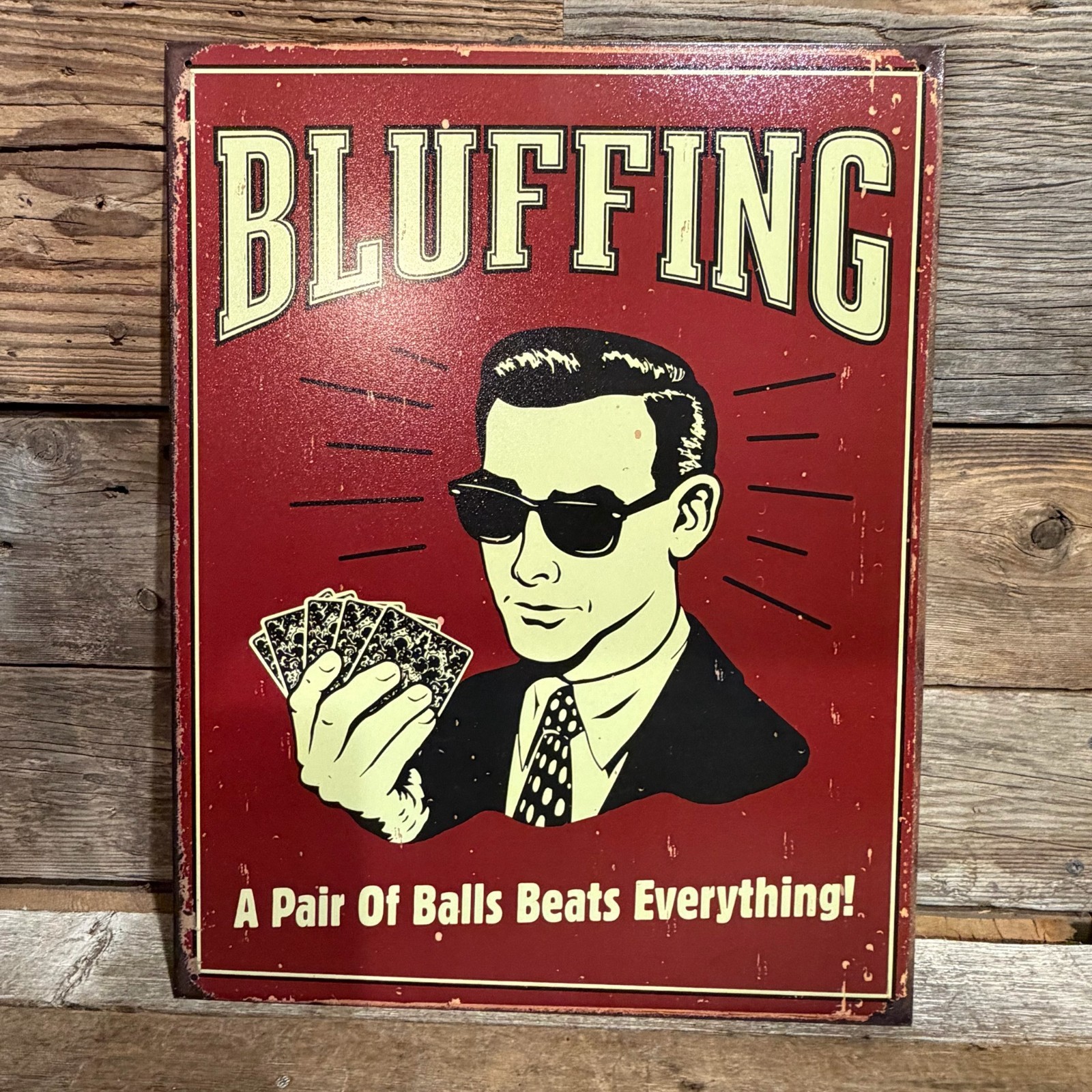 2006 Desperate Enterprises, Tin Metal Sign, 