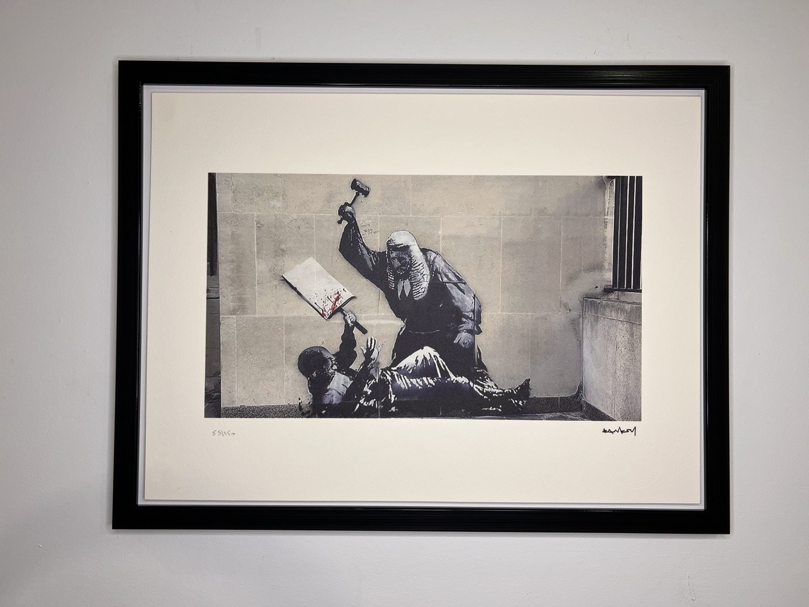 Banksy lithograph 28×38 cm - Limited Edition /150 - Framed + Certificate
