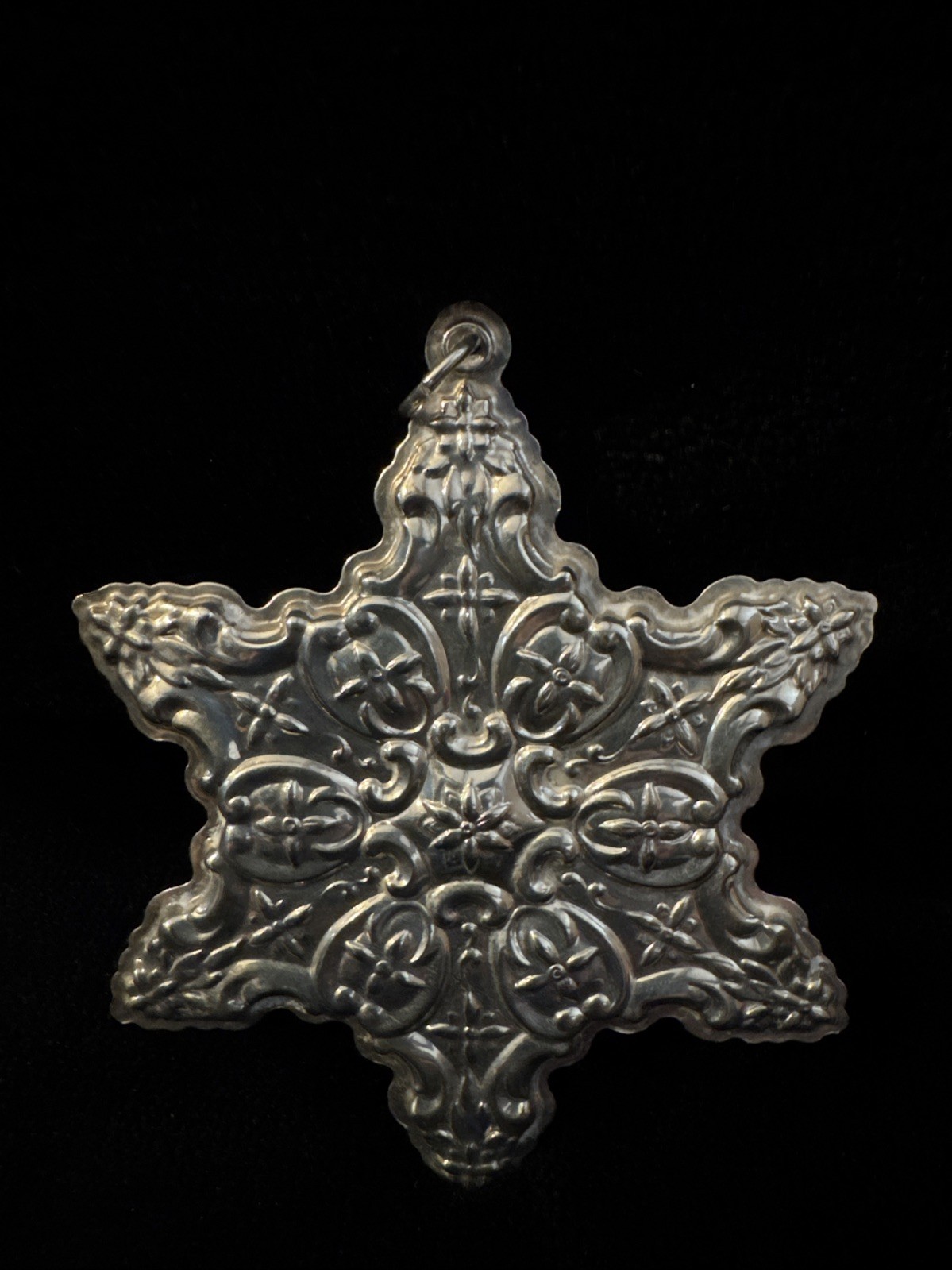 Towle Starling Sterling Silver 1992 (.925) Snowflake Ornament-Velvet Pouch