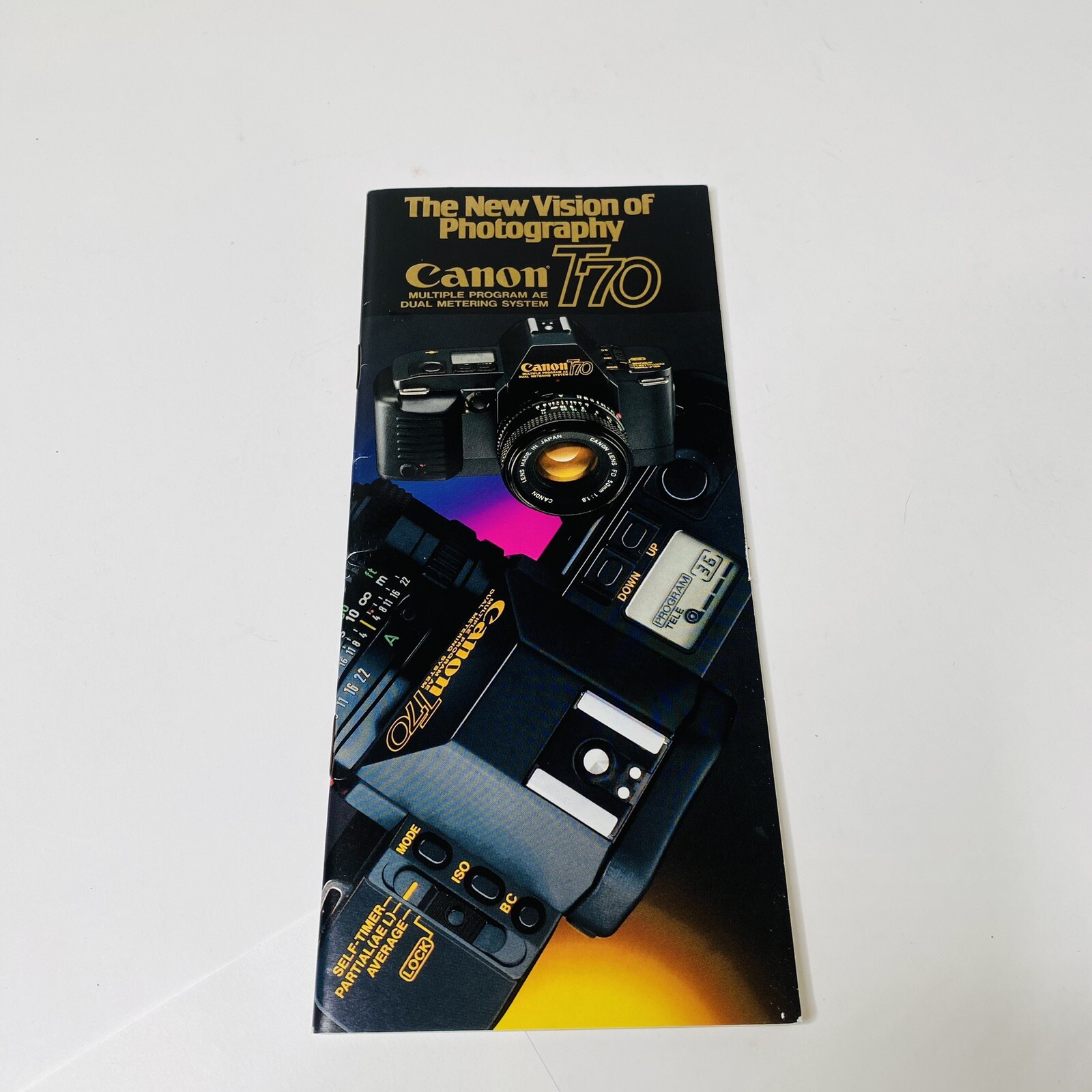 Canon T70 Product Line Brochure LEAFLET ORIGINAL GENUINE CANON PRINT Vtg 1984