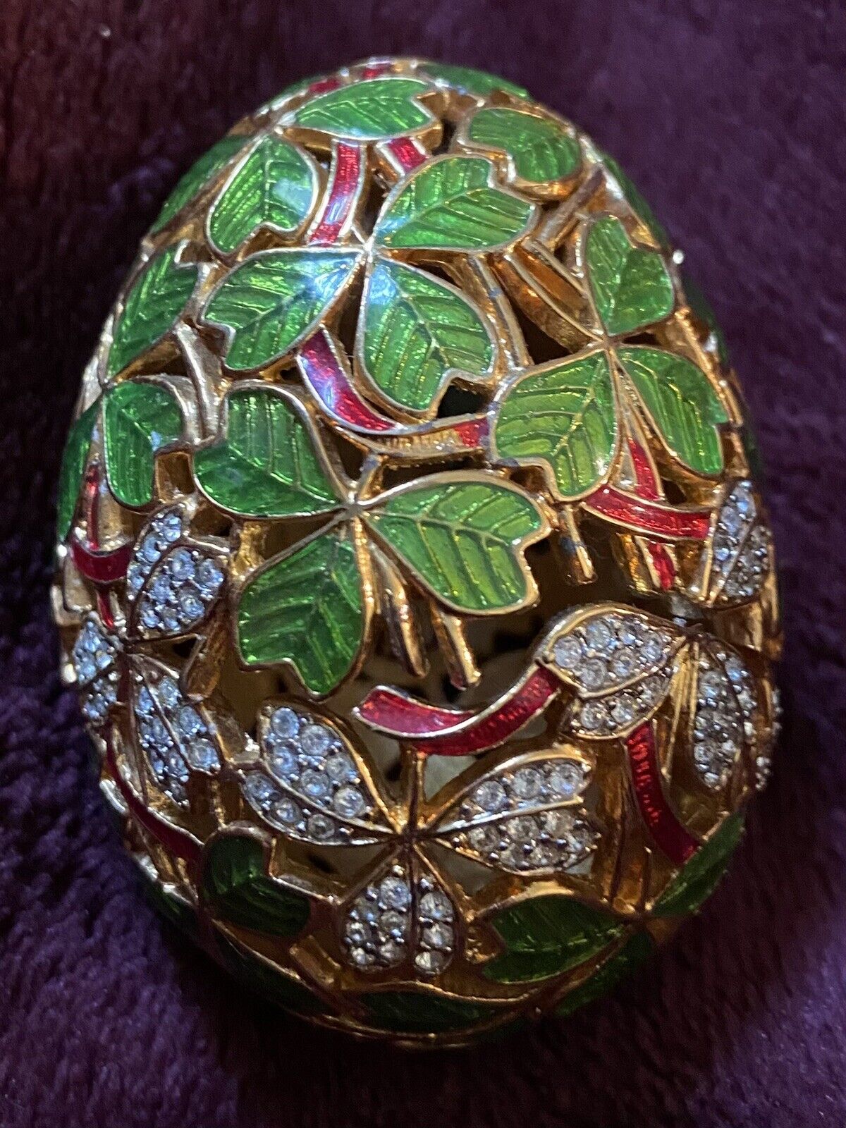 Joan Rivers Spring Clovers Imperial Treasures Egg