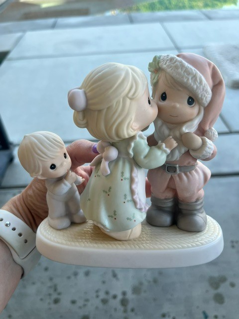 Precious Moments Porcelain- I Saw Mommy Kissing Santa Claus  Suspended : 455822