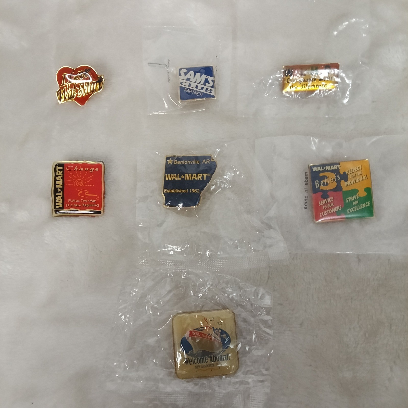 Walmart Sams Club Associate Recognition Lapel Pin Lot 7 Corporate Memorabilia