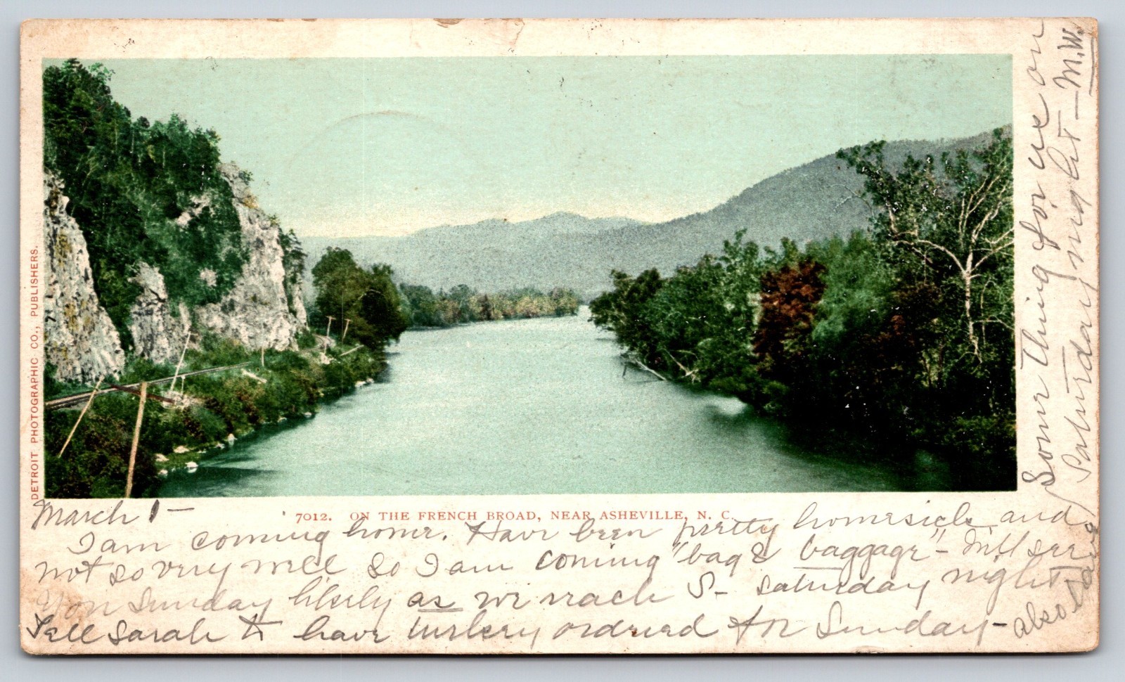 Vintage Postcard The French Road Asheville North Carolina