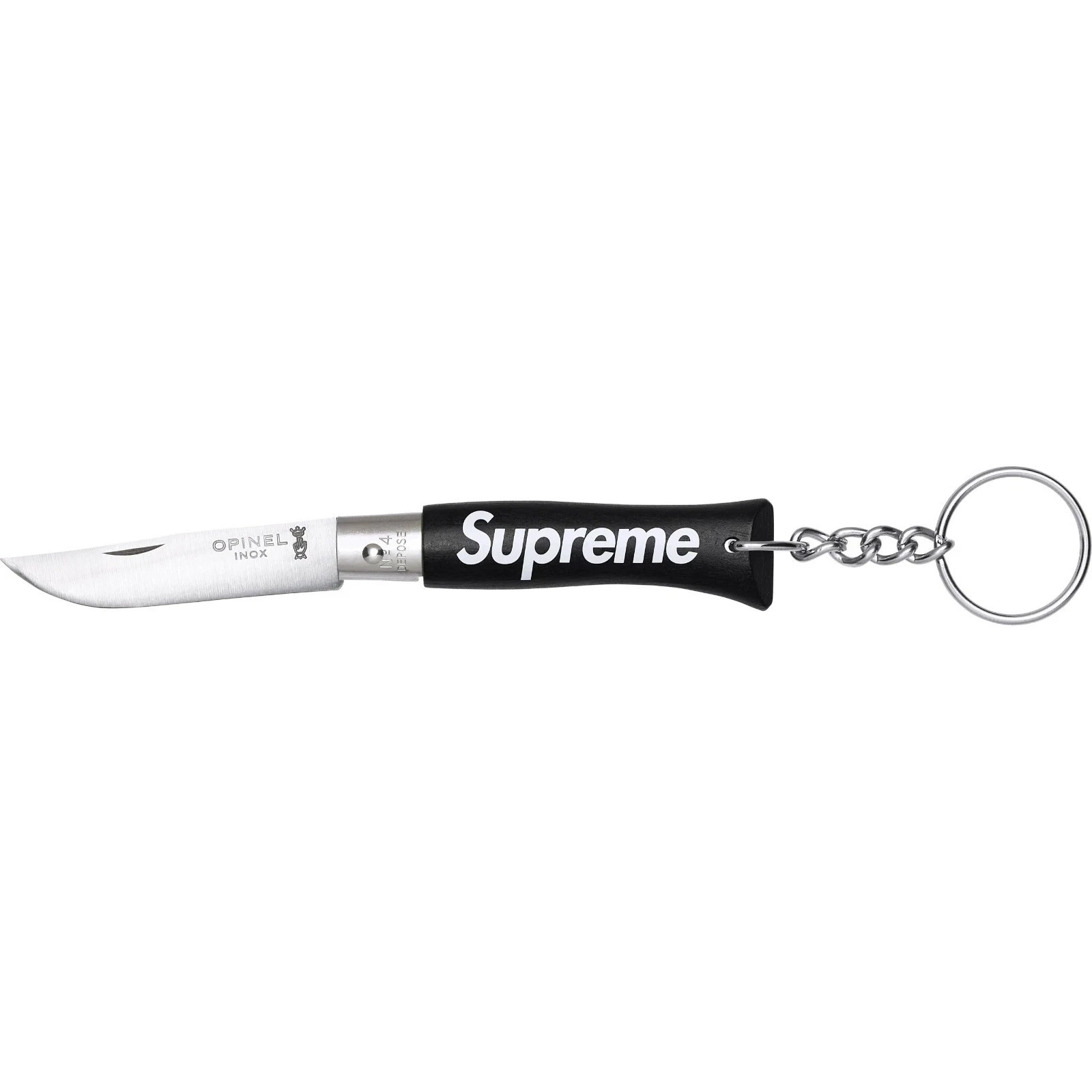 (Black) Supreme Opinel No. 4 Keychain Pocket Knife