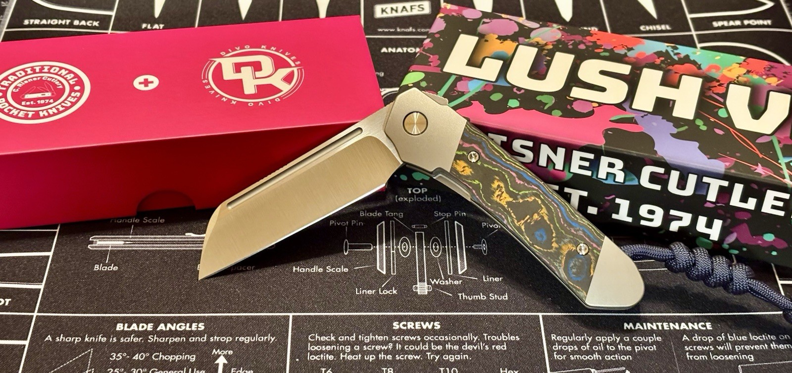 Divo Knives Lush V2 CamoCarbon 80's, Vanax, Belt Satin, OEM’d By Reate SOLD OUT Divo Knives Lush V2 CamoCarbon 80's, Vanax, Belt Satin, OEM’d By Reate SOLD OUT