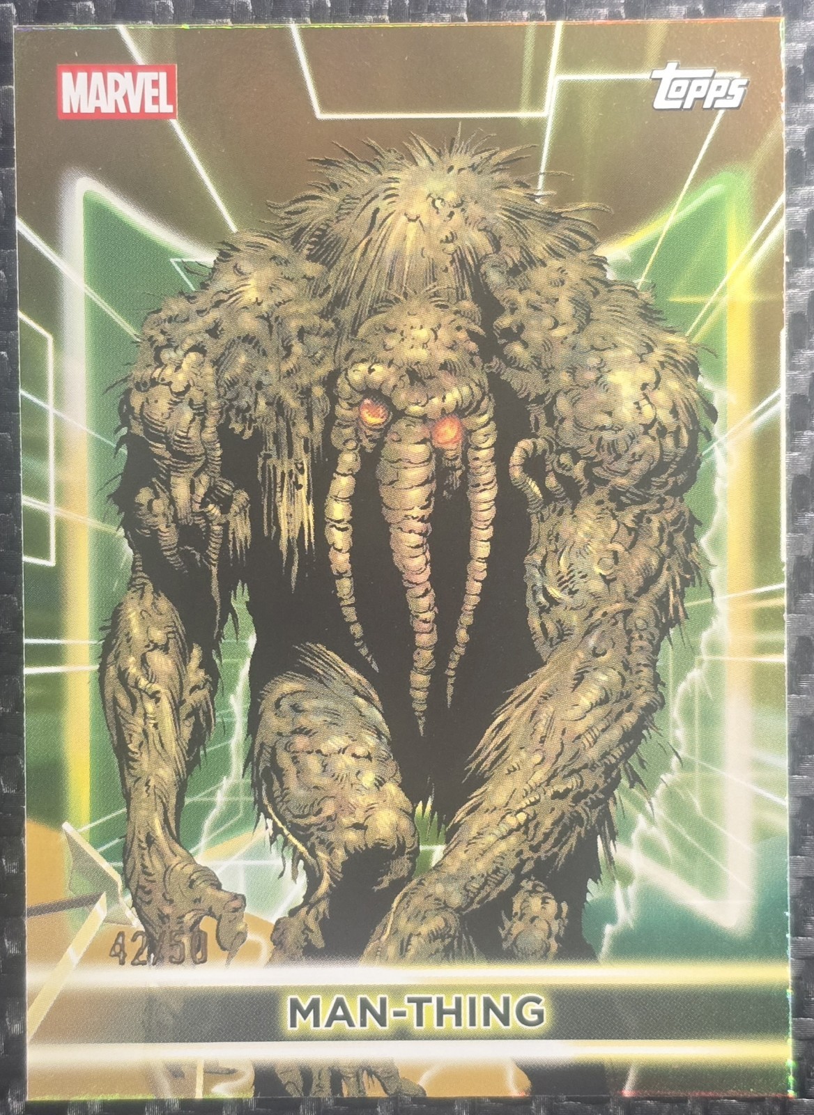 Topps 2026 Marvel Base Set | Man-Thing | #82 Non-Sport Trading Card | Gold 42/50