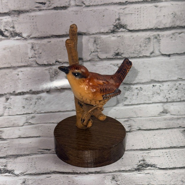 Vintage Jobin Brienz Carved Bird Figurine Wood Switzerland Signed Zaun Konig Vintage Jobin Brienz Carved Bird Figurine Wood Switzerland Signed Zaun Konig