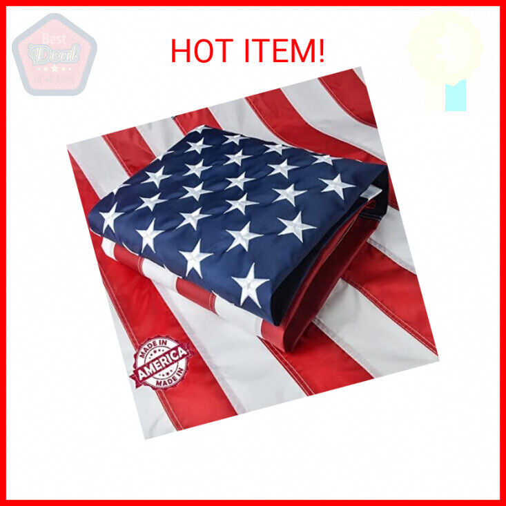 2.5x4 American Flag Outdoor Heavy Duty, 100% Made in USA, US Flag 2.5x4 ft