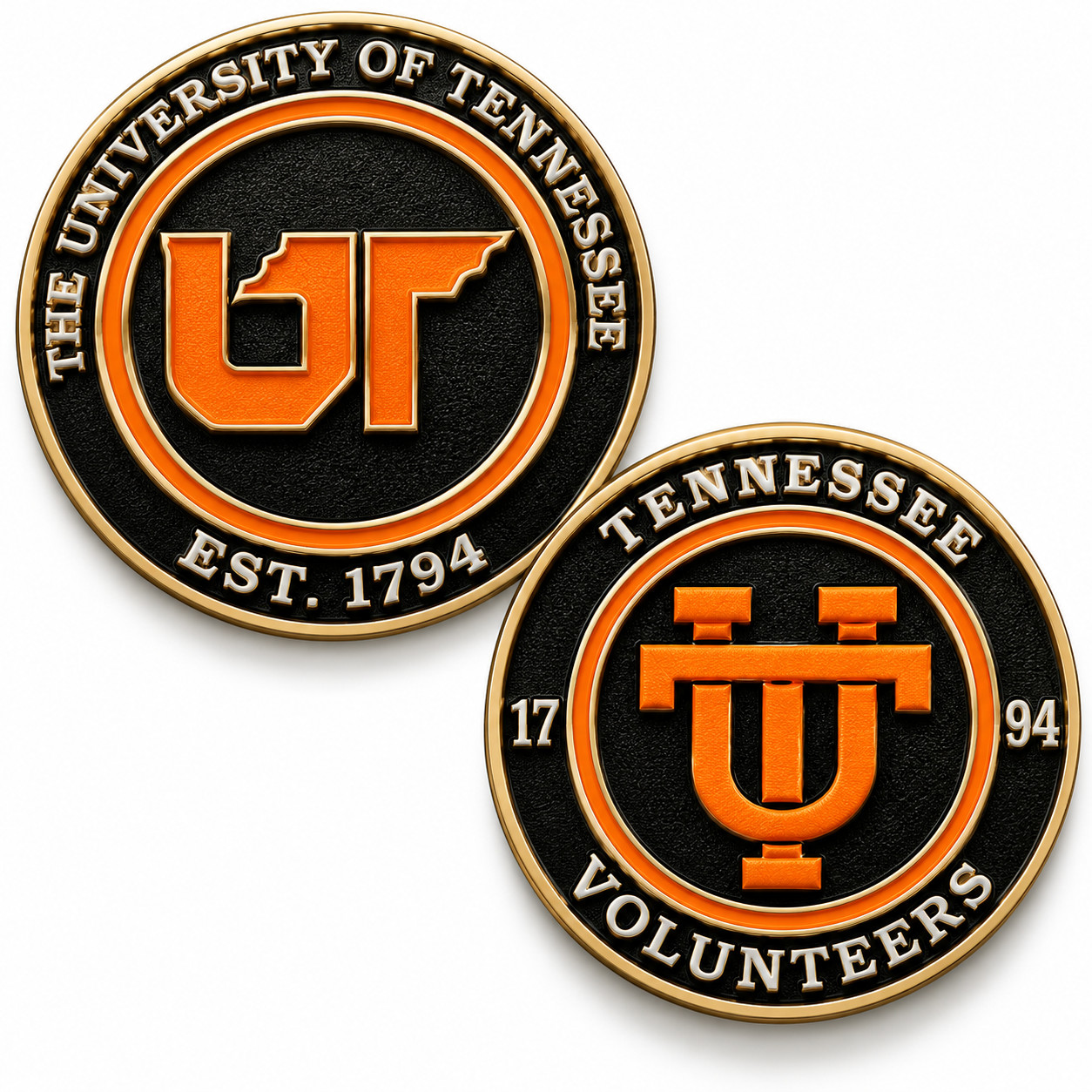 Tennessee Volunteers UT University Est 1794 2 side Challenge Coin Fan Gift Decor