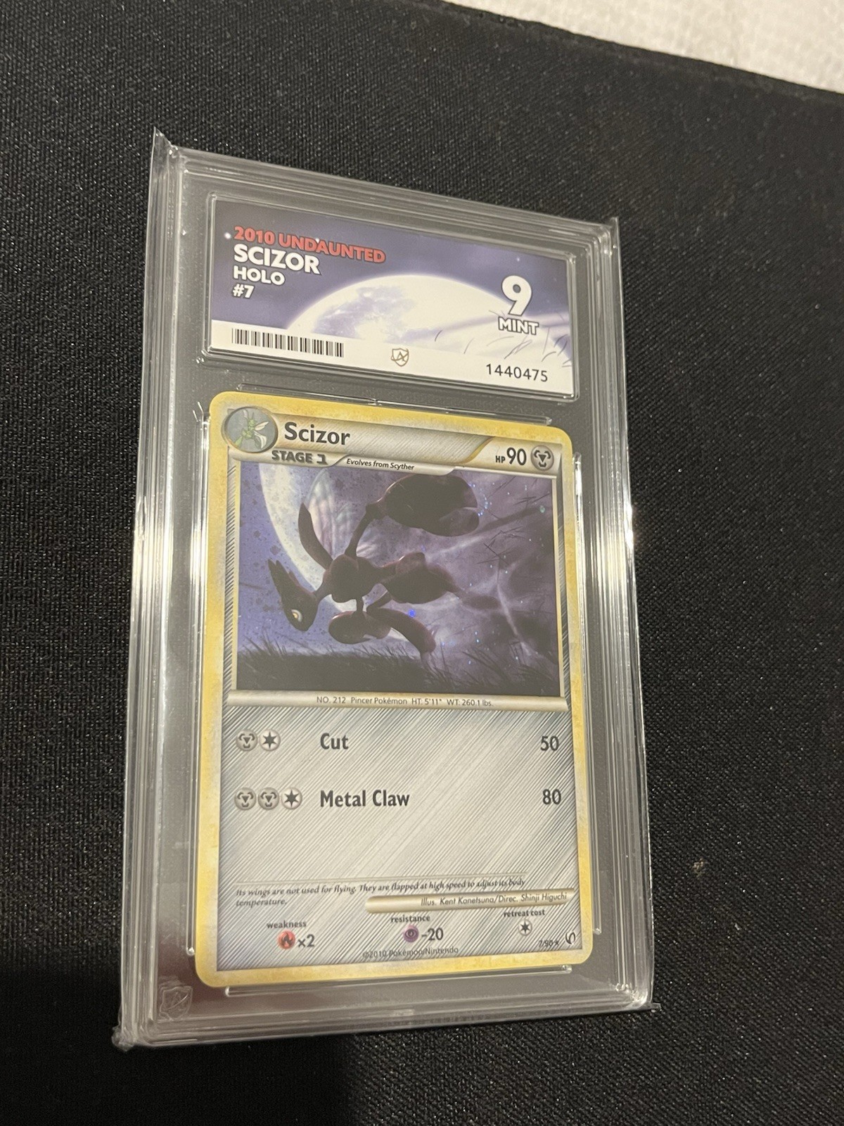 2010 Pokemon Scizor 7/90 Undaunted Holo Ace 9 - POP 2 - *CLAW SWIRL*