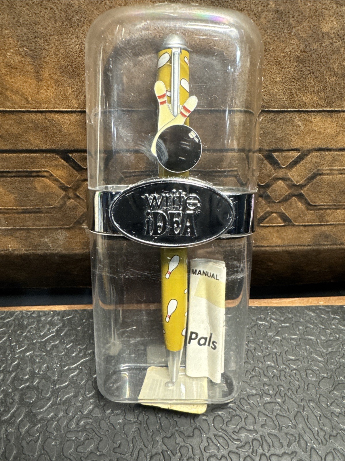 VINTAGE WRITE IDEA BOWLING PINS BALL INK PEN