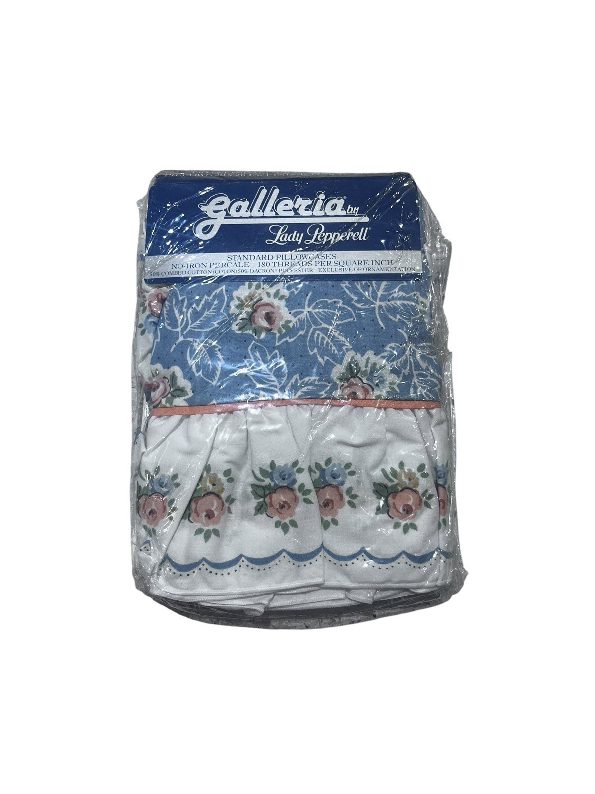 Vintage Galleria Lady Pepperell SWEETBRIAR Standard Pillowcases Percale Cottage